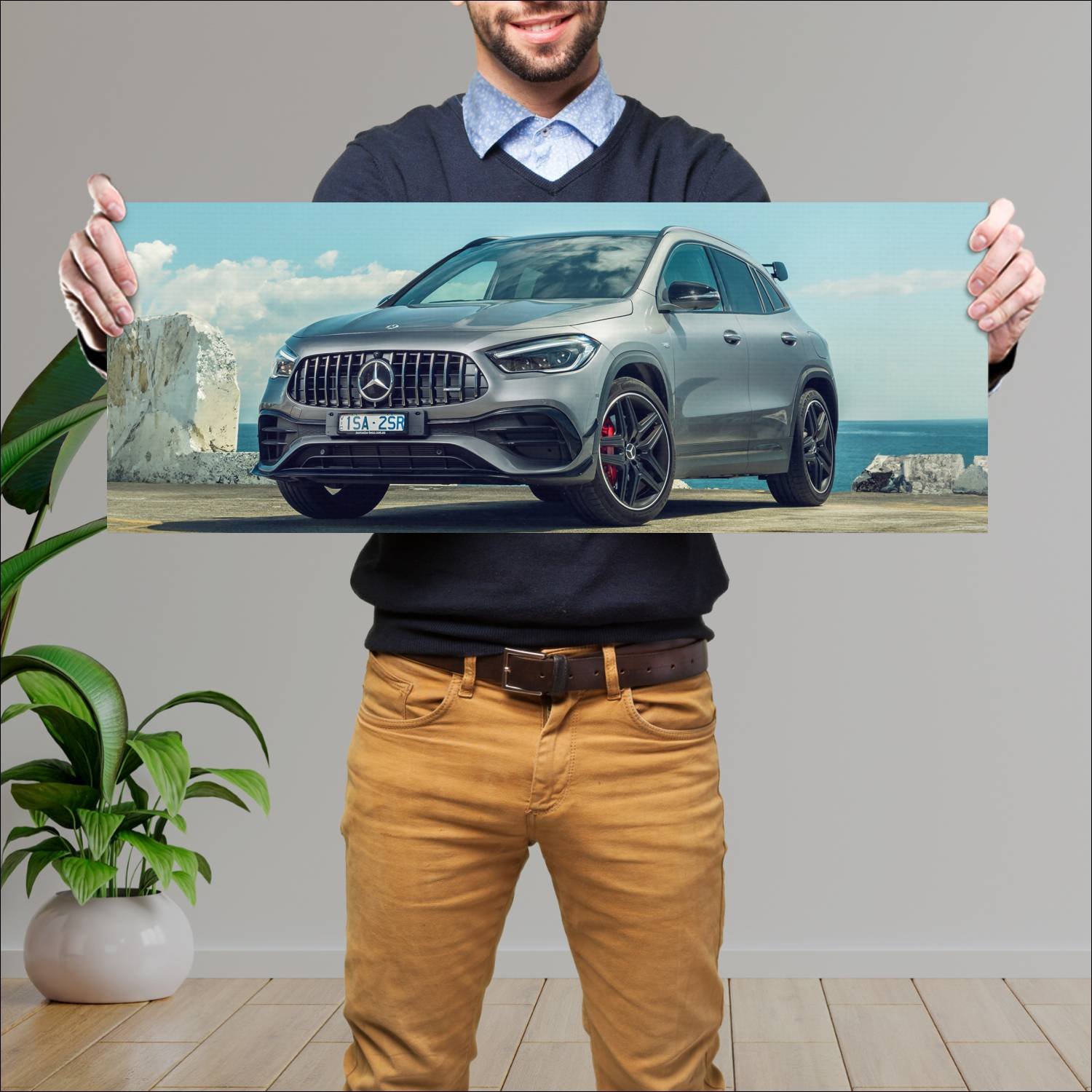 Cuadro grande 30x80cm 2021 mercedes amg gla 45 s a 480 Mercedes Benz