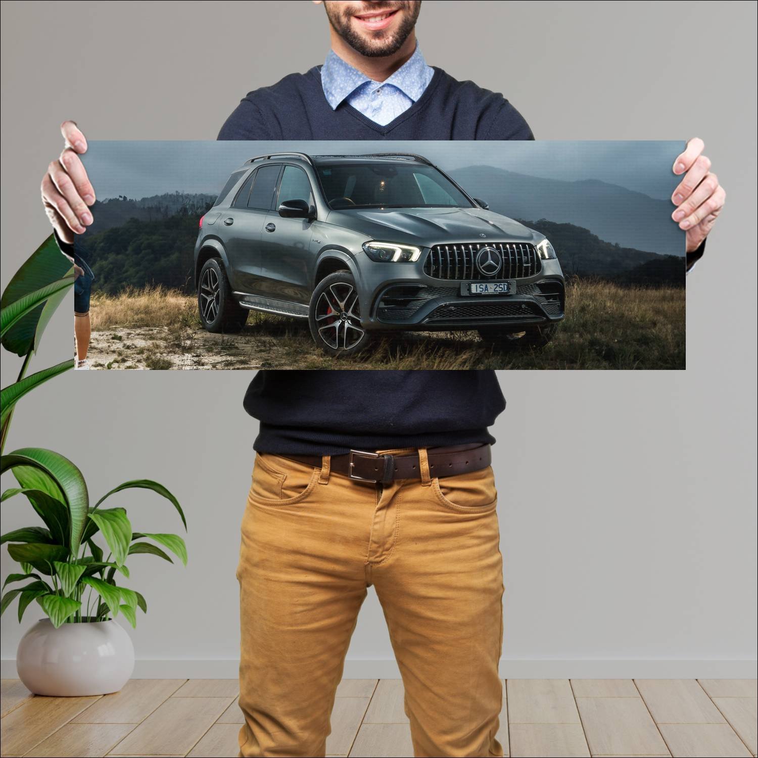 Cuadro grande 30x80cm 2021 mercedes amg gle 63 s a 486 Mercedes Benz