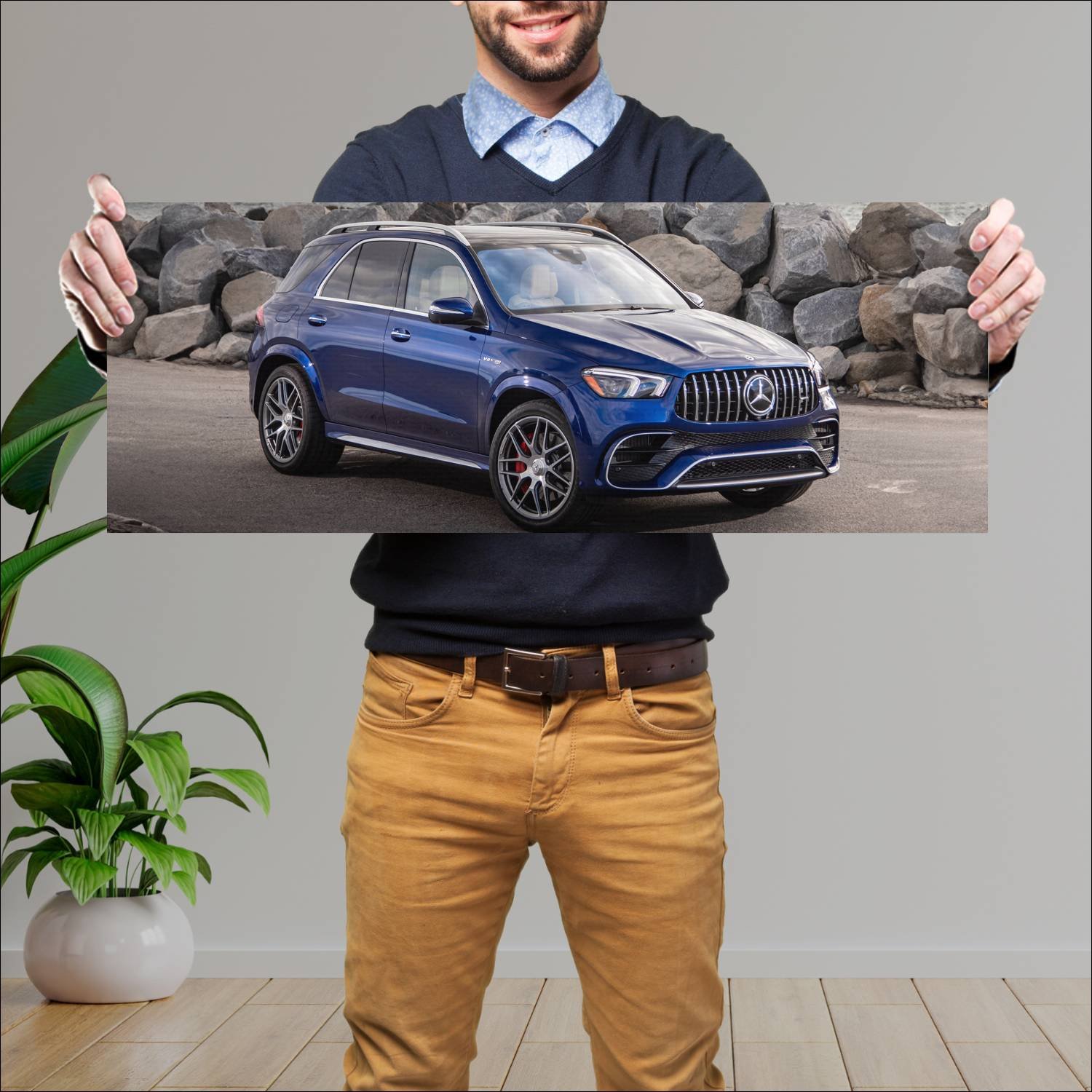 Cuadro grande 30x80cm 2021 mercedes amg gle 63 s u 493 Mercedes Benz