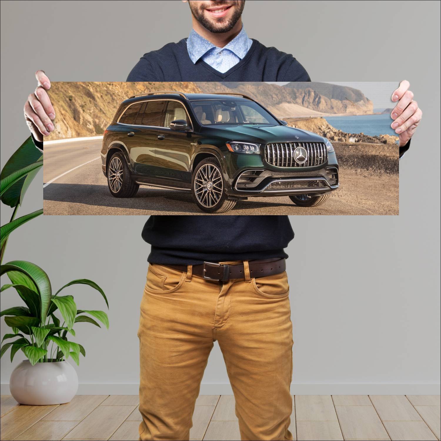 Cuadro grande 30x80cm 2021 mercedes amg gls 63 us 494 Mercedes Benz