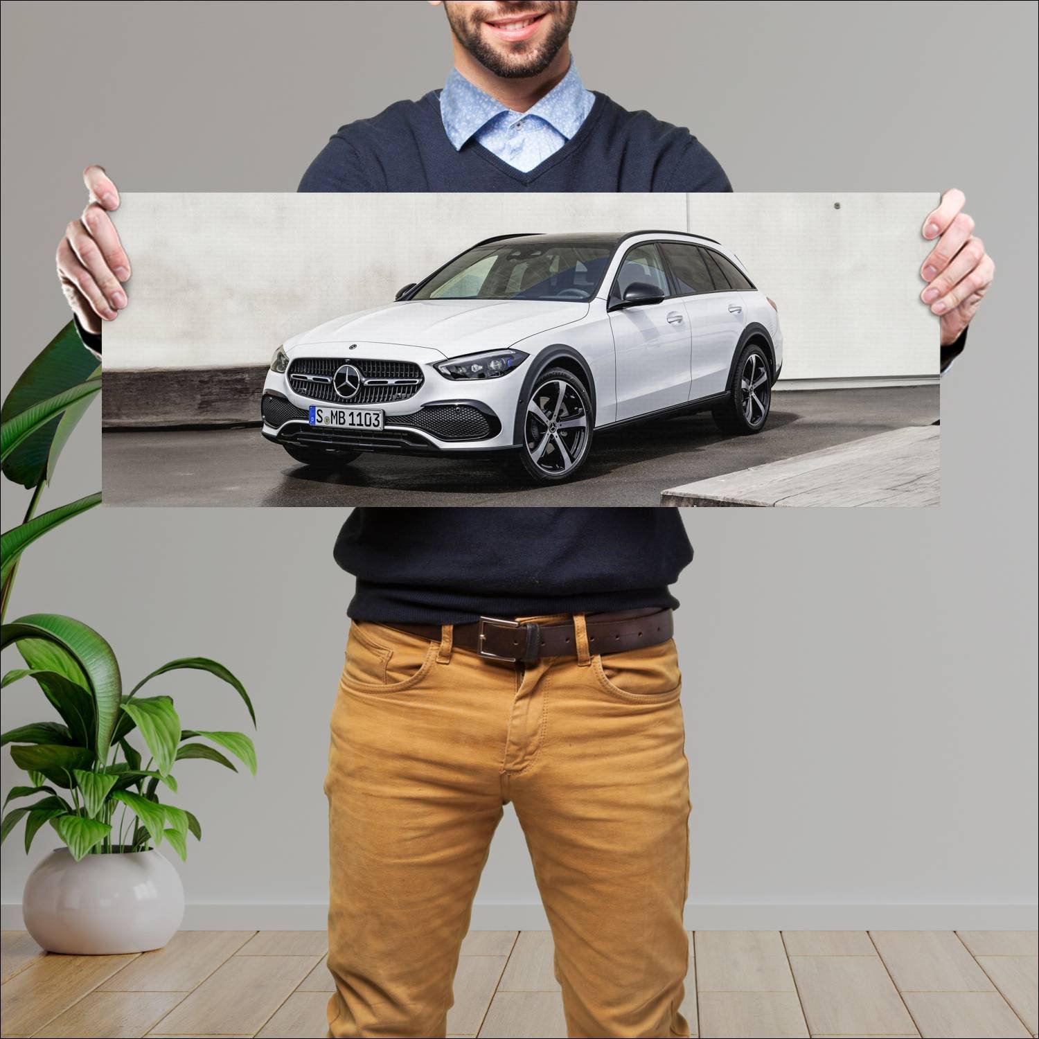 Cuadro grande 30x80cm 2021 mercedes benz c class a 497 Mercedes Benz