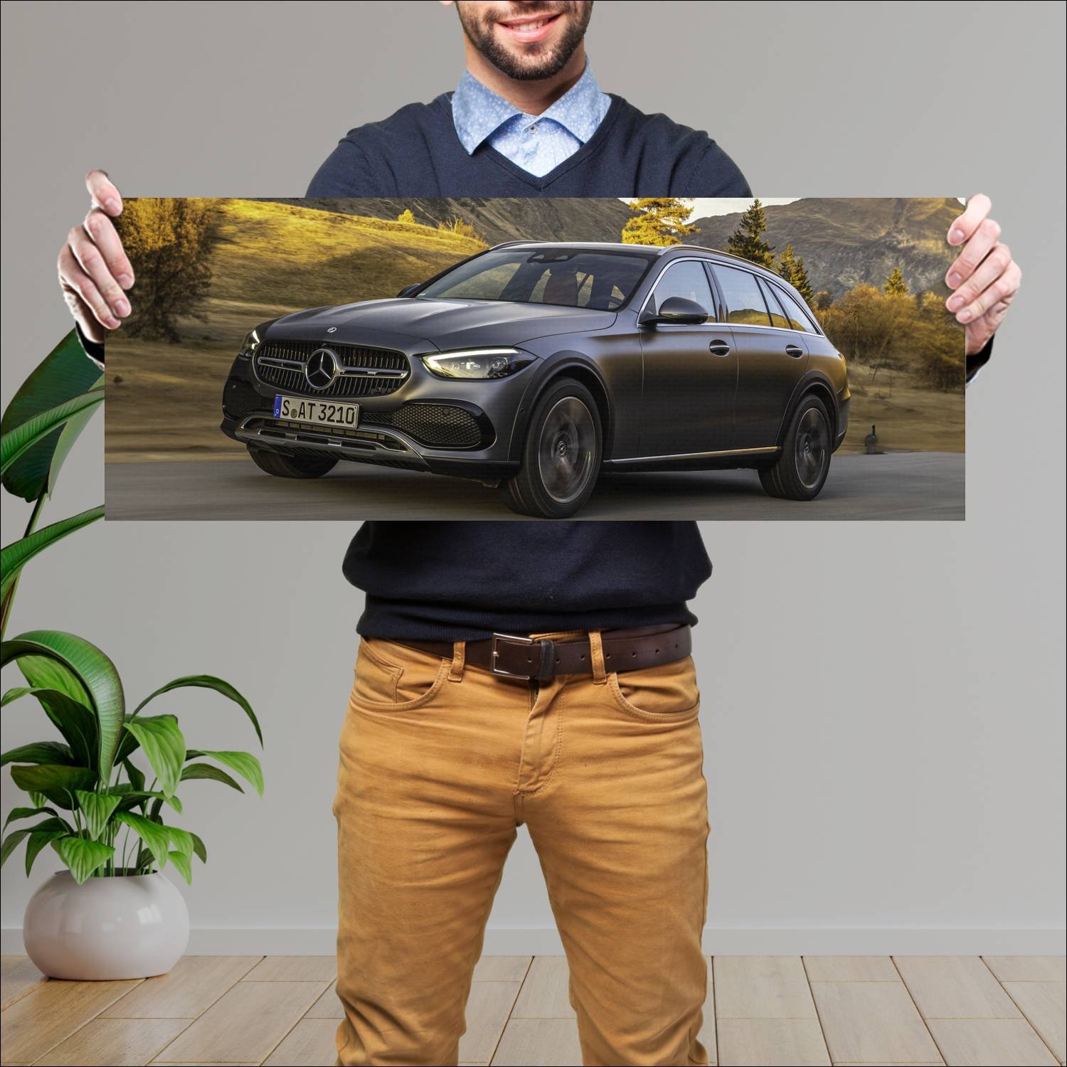 Cuadro grande 30x80cm 2021 mercedes benz c class a 499 Mercedes Benz