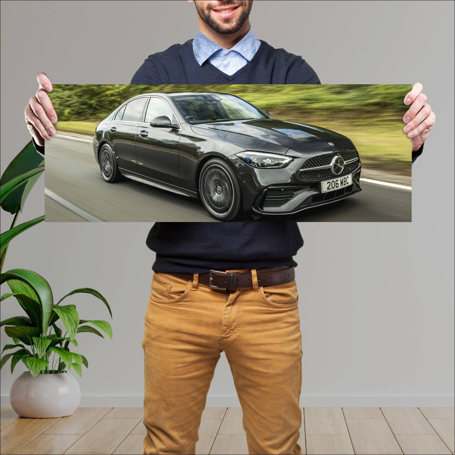 Cuadro grande 30x80cm 2021 mercedes benz c class a 502 Mercedes Benz