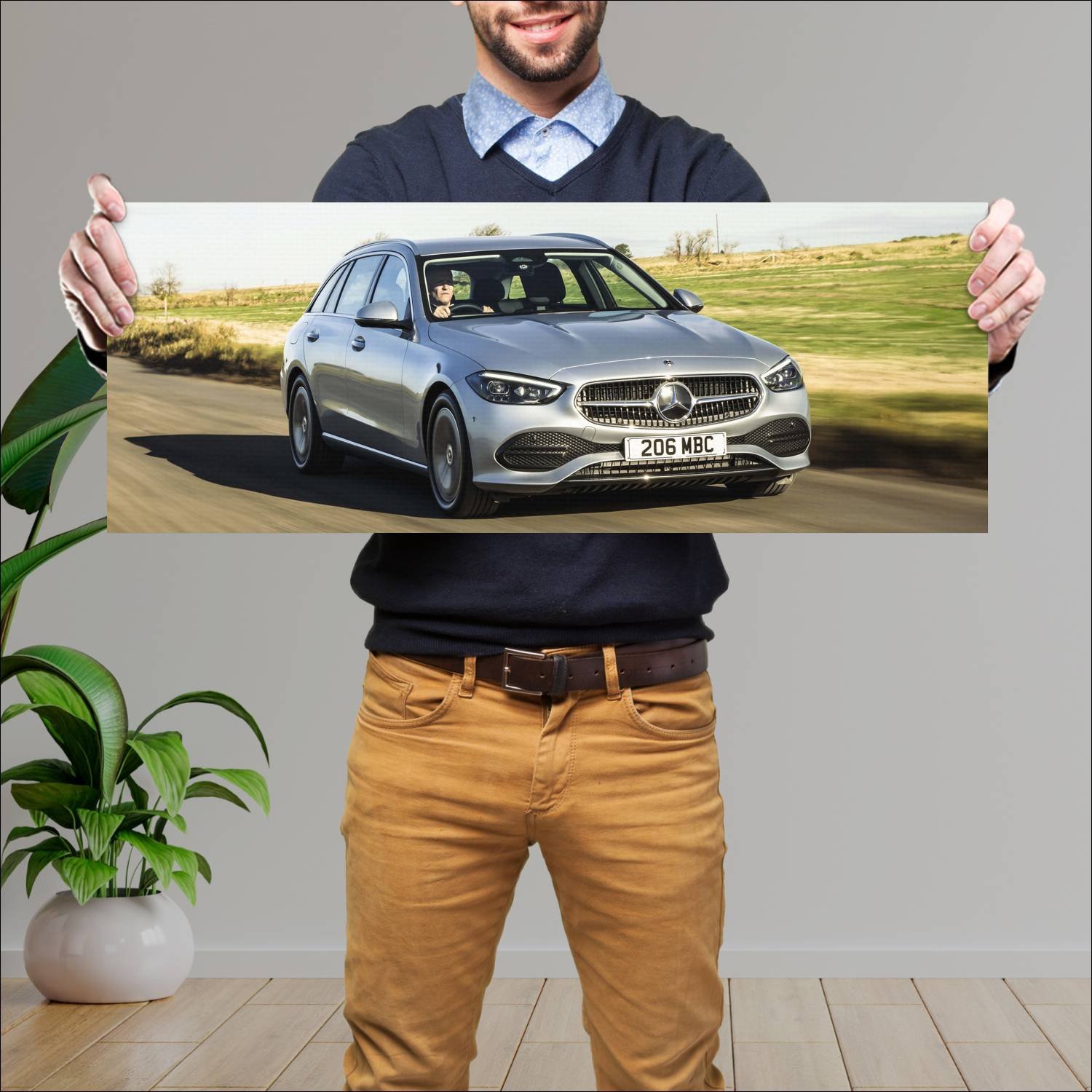 Cuadro grande 30x80cm 2021 mercedes benz c class e 505 Mercedes Benz