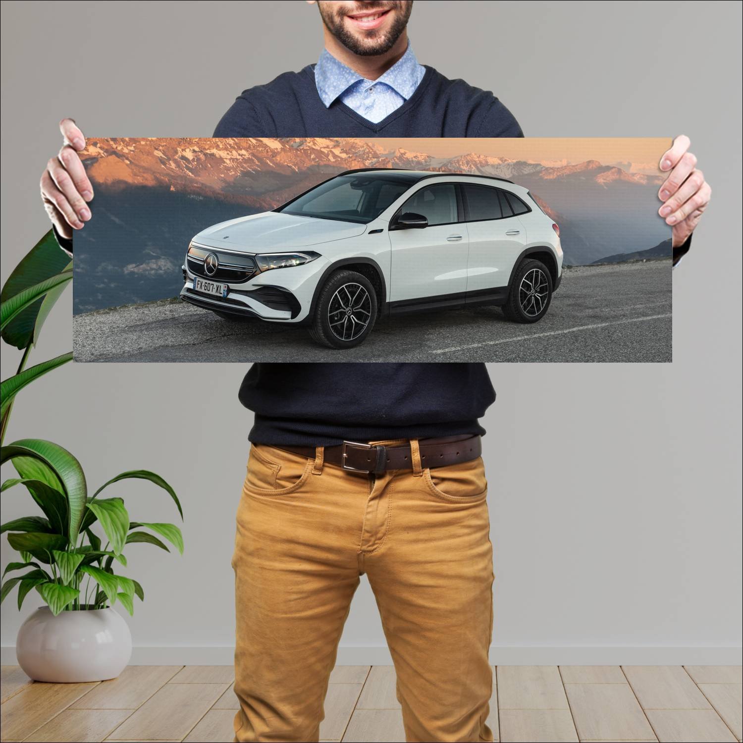 Cuadro grande 30x80cm 2021 mercedes benz eqa amg l 524 Mercedes Benz