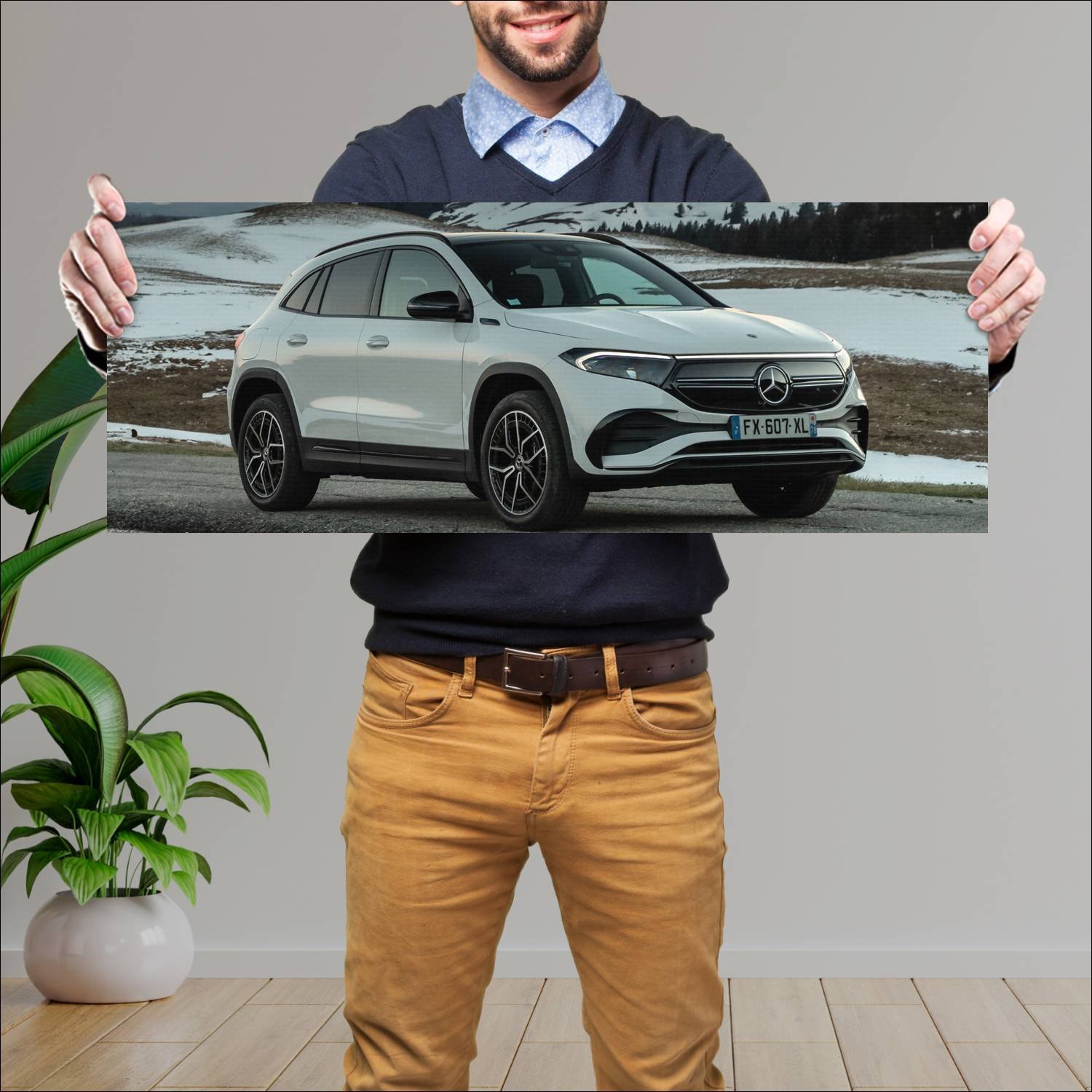 Cuadro grande 30x80cm 2021 mercedes benz eqa amg l 525 Mercedes Benz