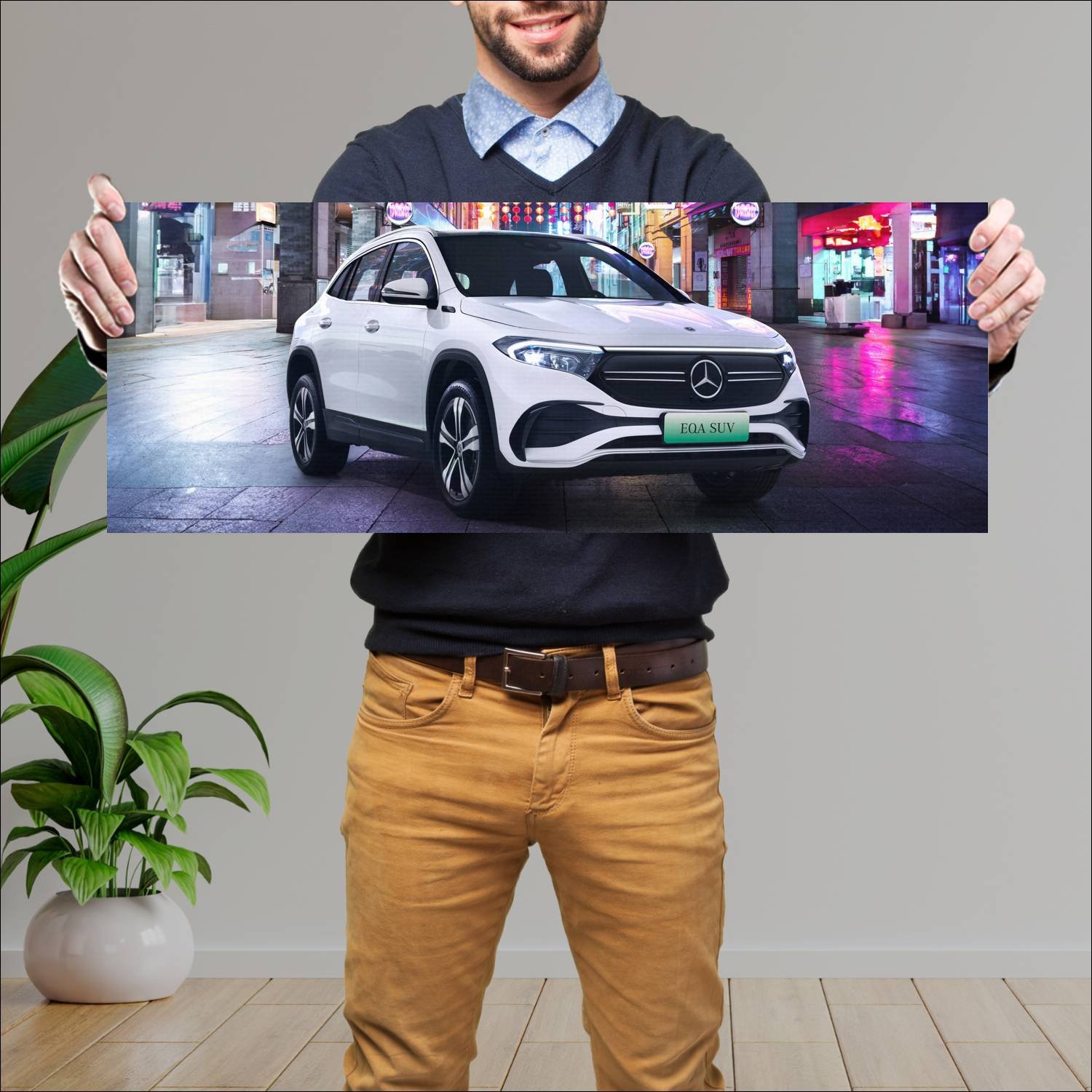 Cuadro grande 30x80cm 2021 mercedes benz eqa amg l 528 Mercedes Benz