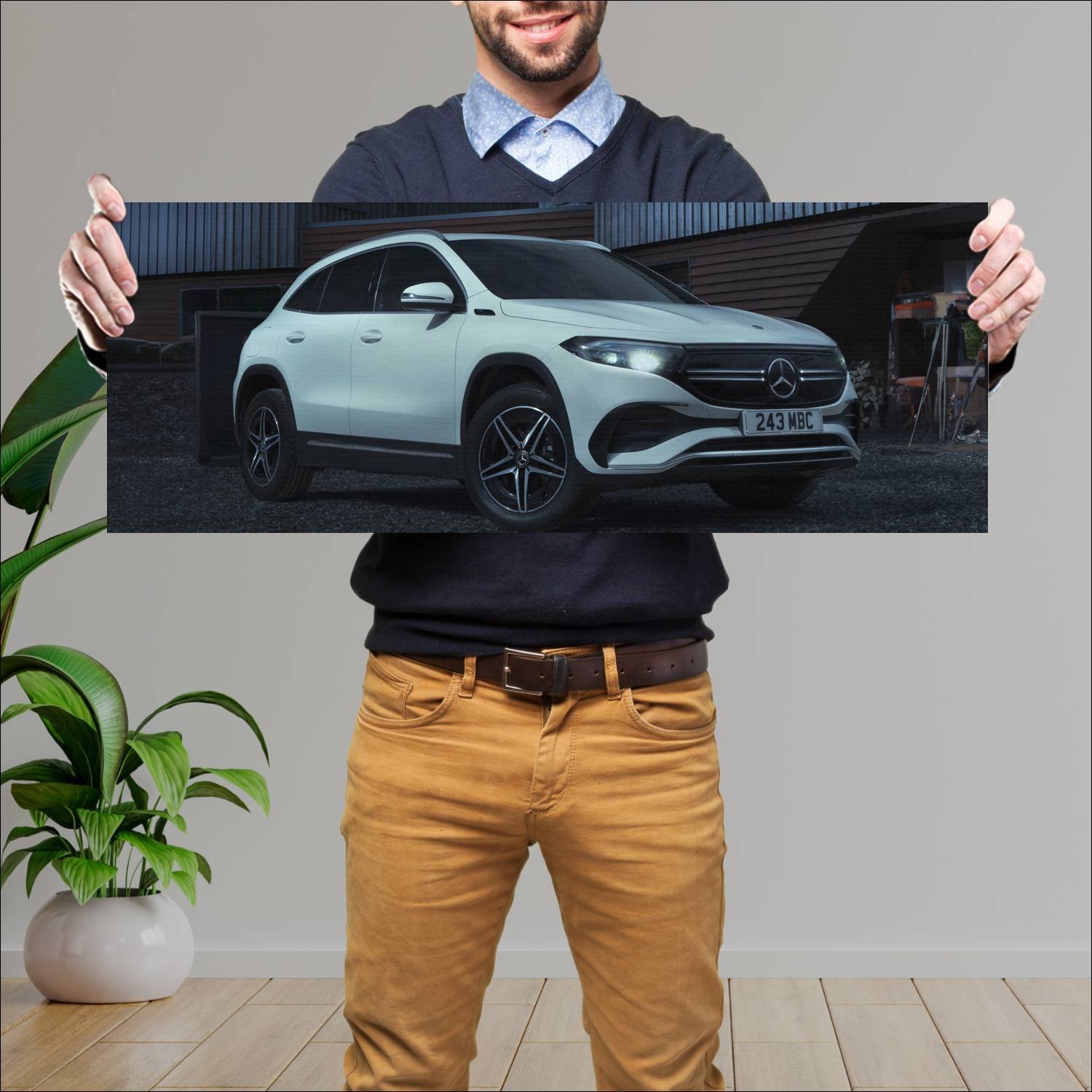 Cuadro grande 30x80cm 2021 mercedes benz eqa amg l 529 Mercedes Benz