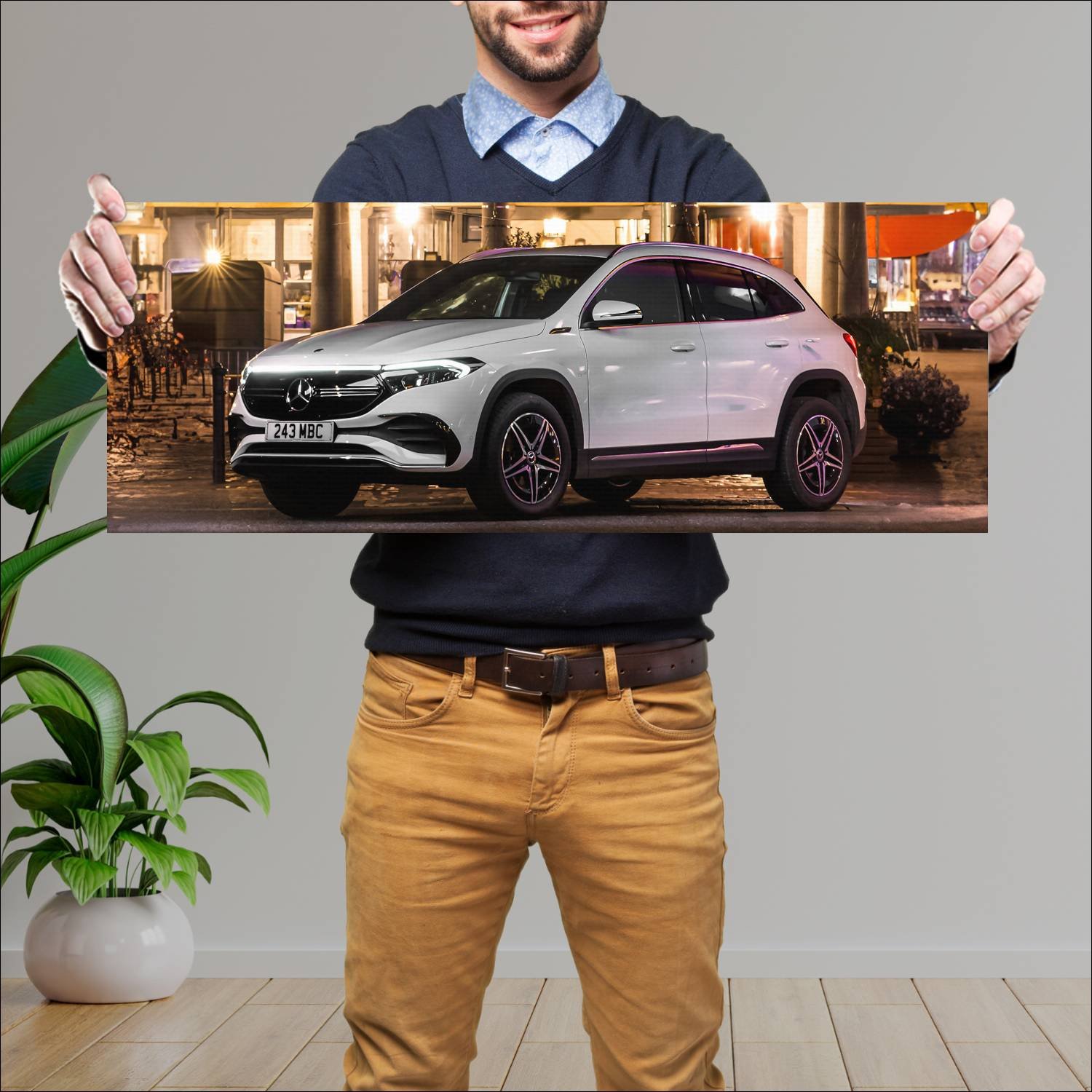 Cuadro grande 30x80cm 2021 mercedes benz eqa amg l 530 Mercedes Benz