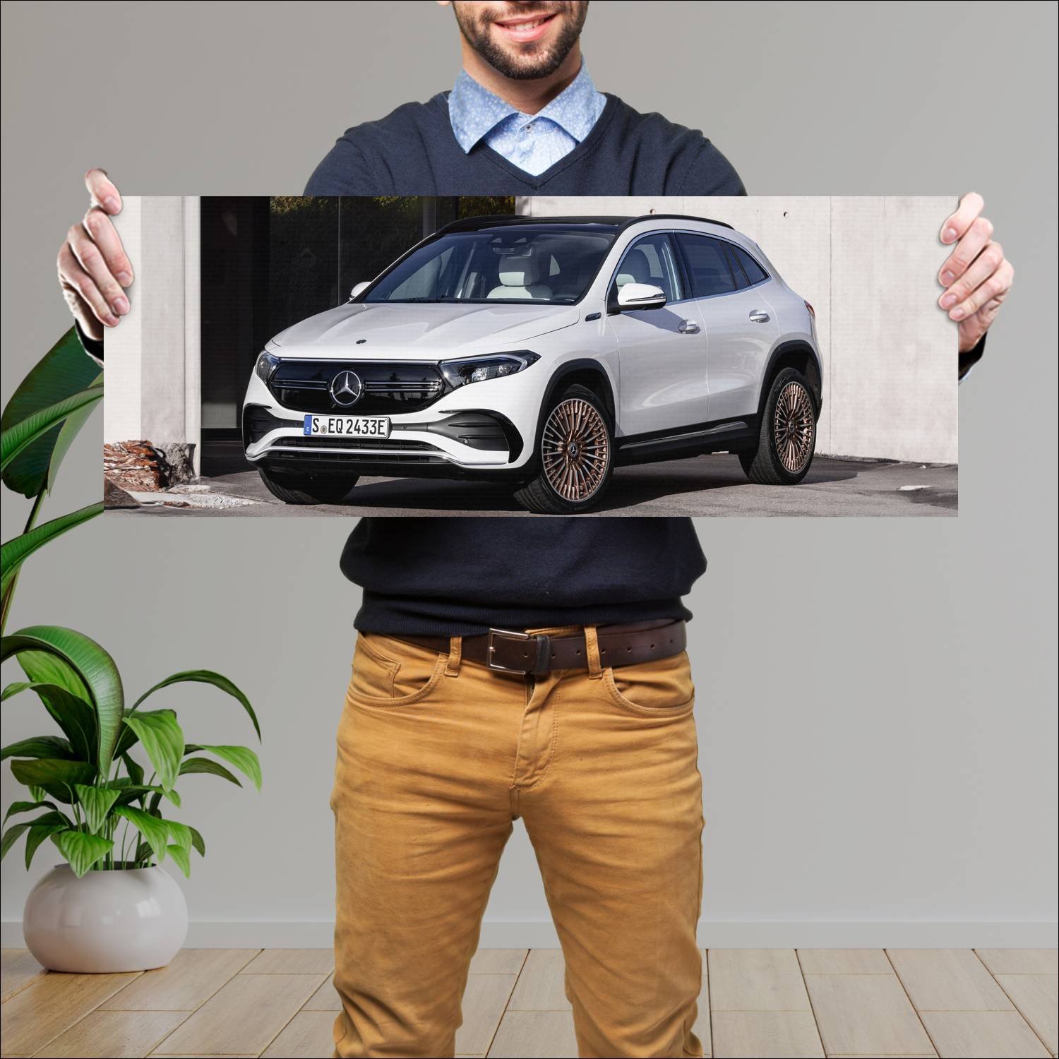 Cuadro grande 30x80cm 2021 mercedes benz eqa editi 531 Mercedes Benz