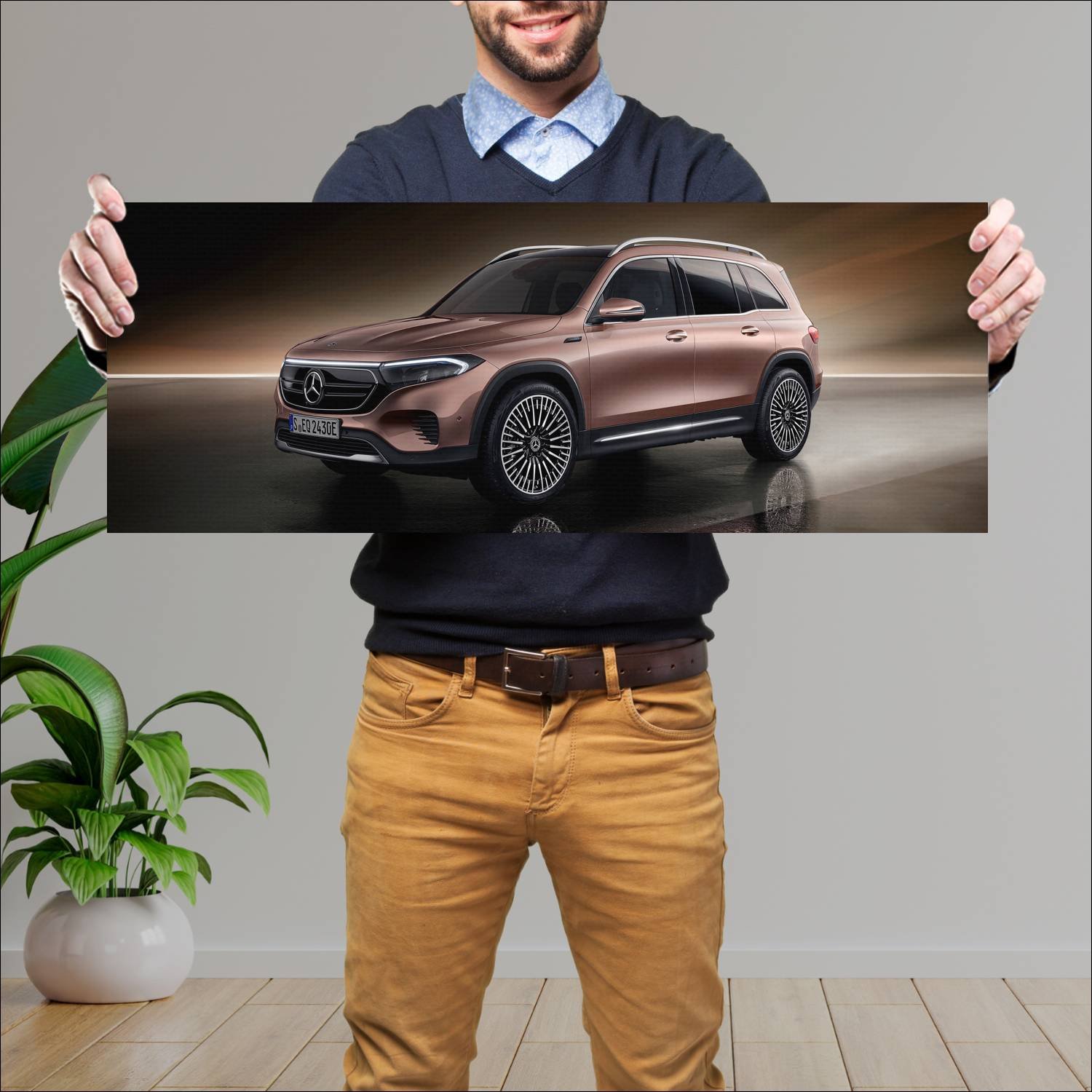 Cuadro grande 30x80cm 2021 mercedes benz eqb auto 533 Mercedes Benz
