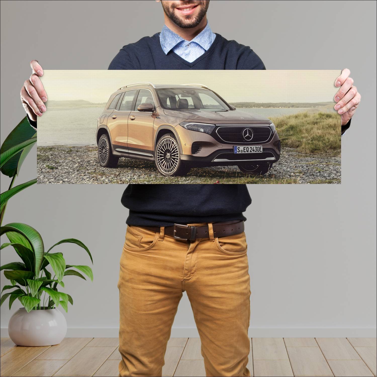 Cuadro grande 30x80cm 2021 mercedes benz eqb auto 534 Mercedes Benz
