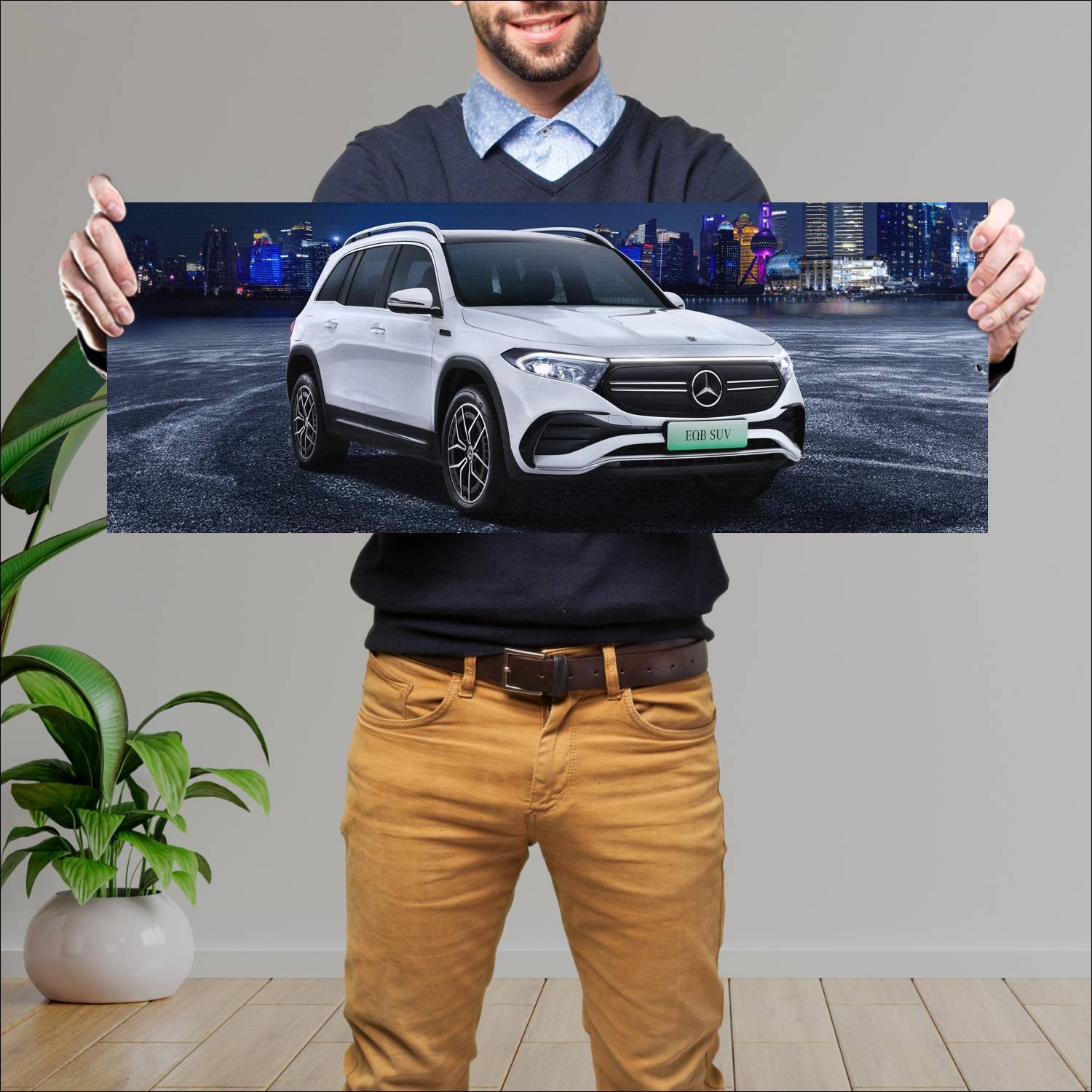 Cuadro grande 30x80cm 2021 mercedes benz eqb amg l 536 Mercedes Benz
