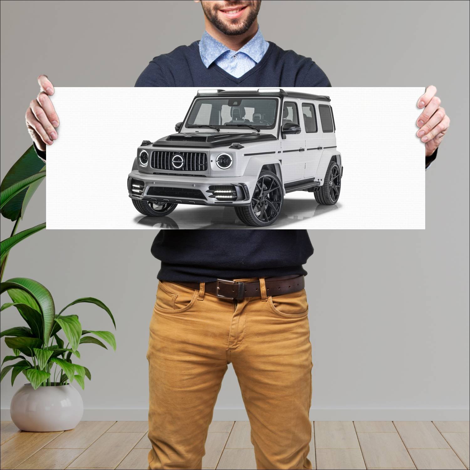 Cuadro grande 30x80cm 2021 mercedes benz g class v 542 Mercedes Benz