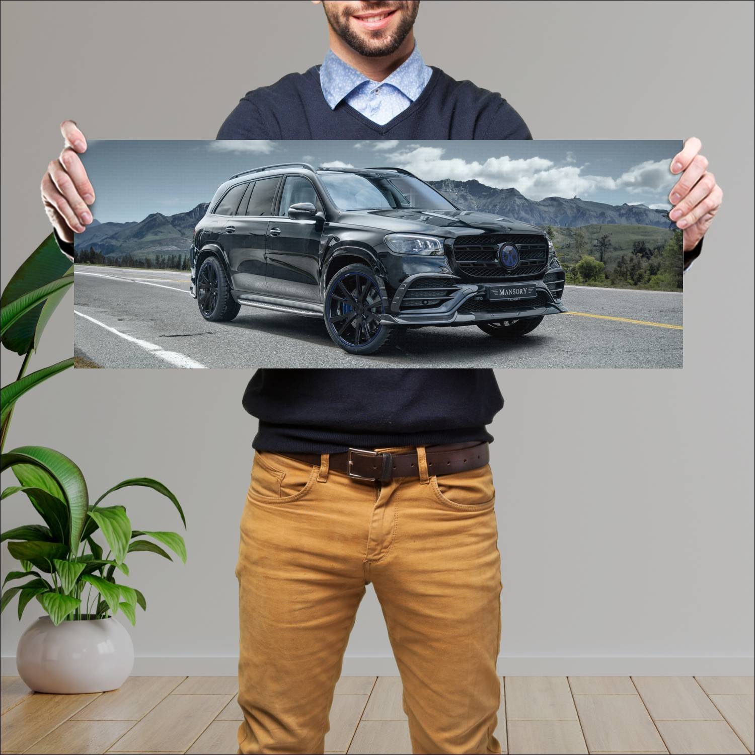 Cuadro grande 30x80cm 2021 mercedes benz gls class 545 Mercedes Benz