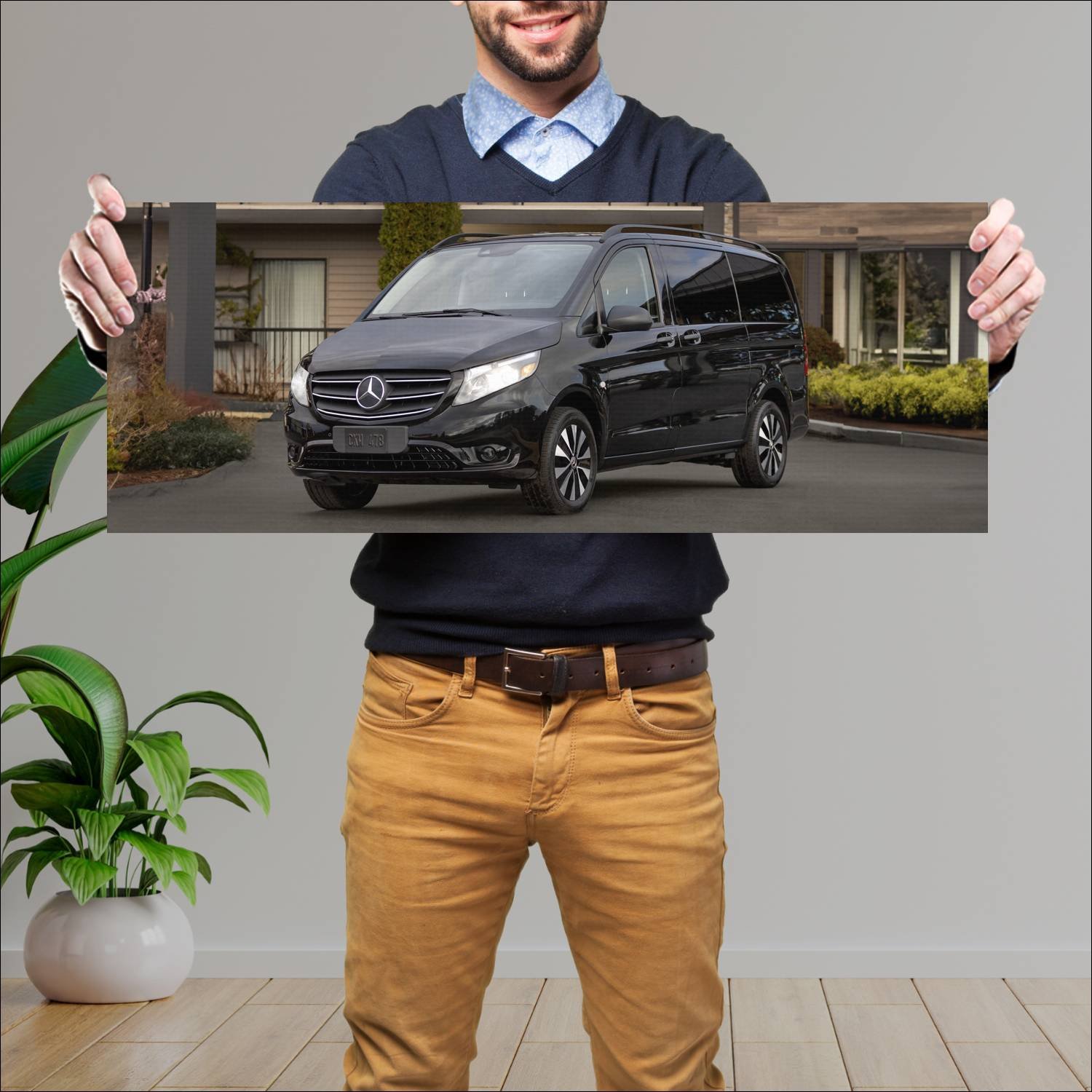 Cuadro grande 30x80cm 2021 mercedes benz metris 10 546 Mercedes Benz
