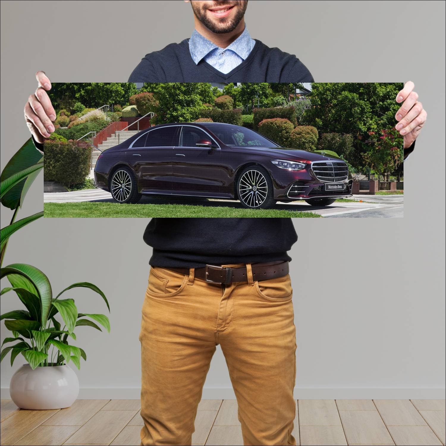 Cuadro grande 30x80cm 2021 mercedes benz s class a 548 Mercedes Benz