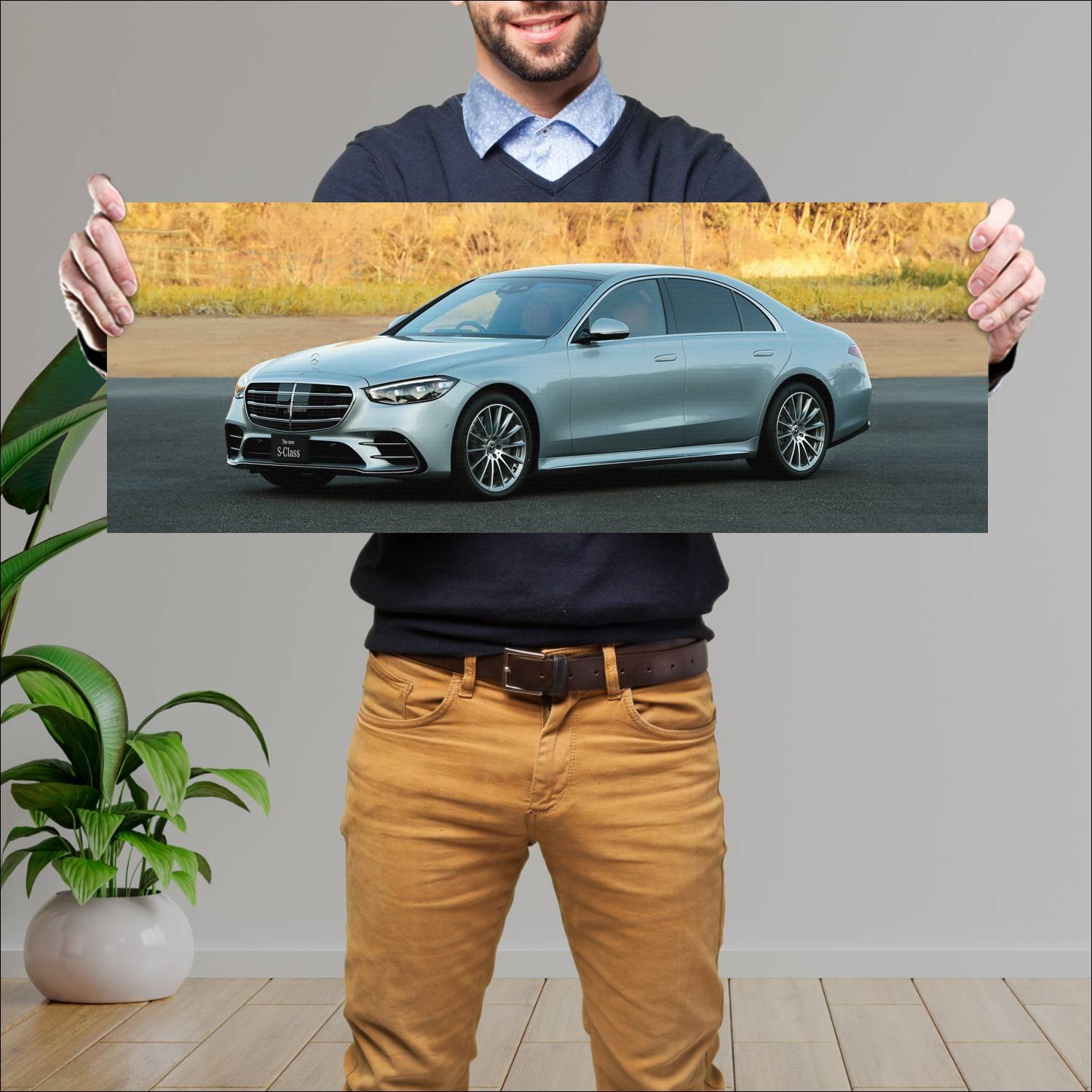Cuadro grande 30x80cm 2021 mercedes benz s class a 549 Mercedes Benz