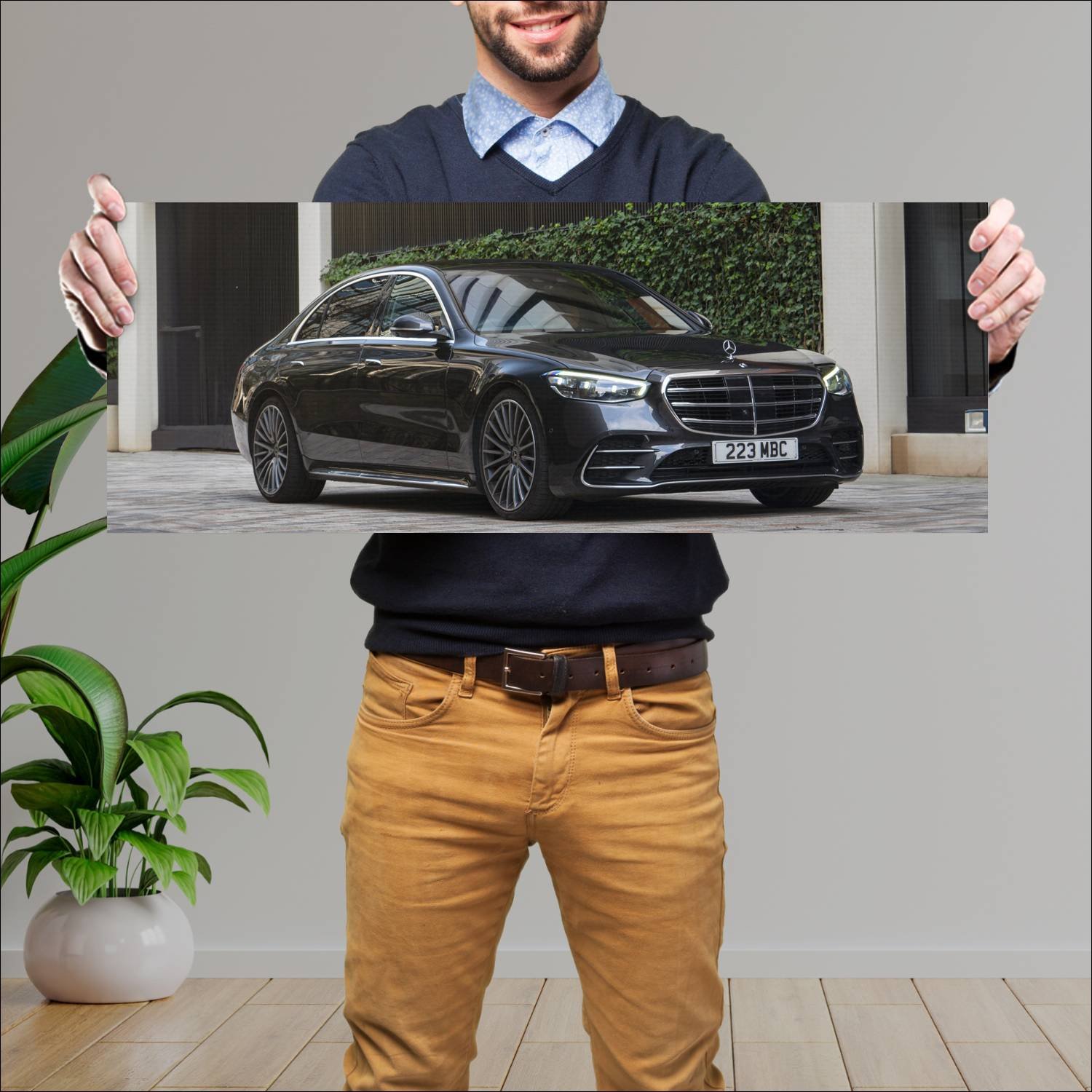 Cuadro grande 30x80cm 2021 mercedes benz s class a 550 Mercedes Benz