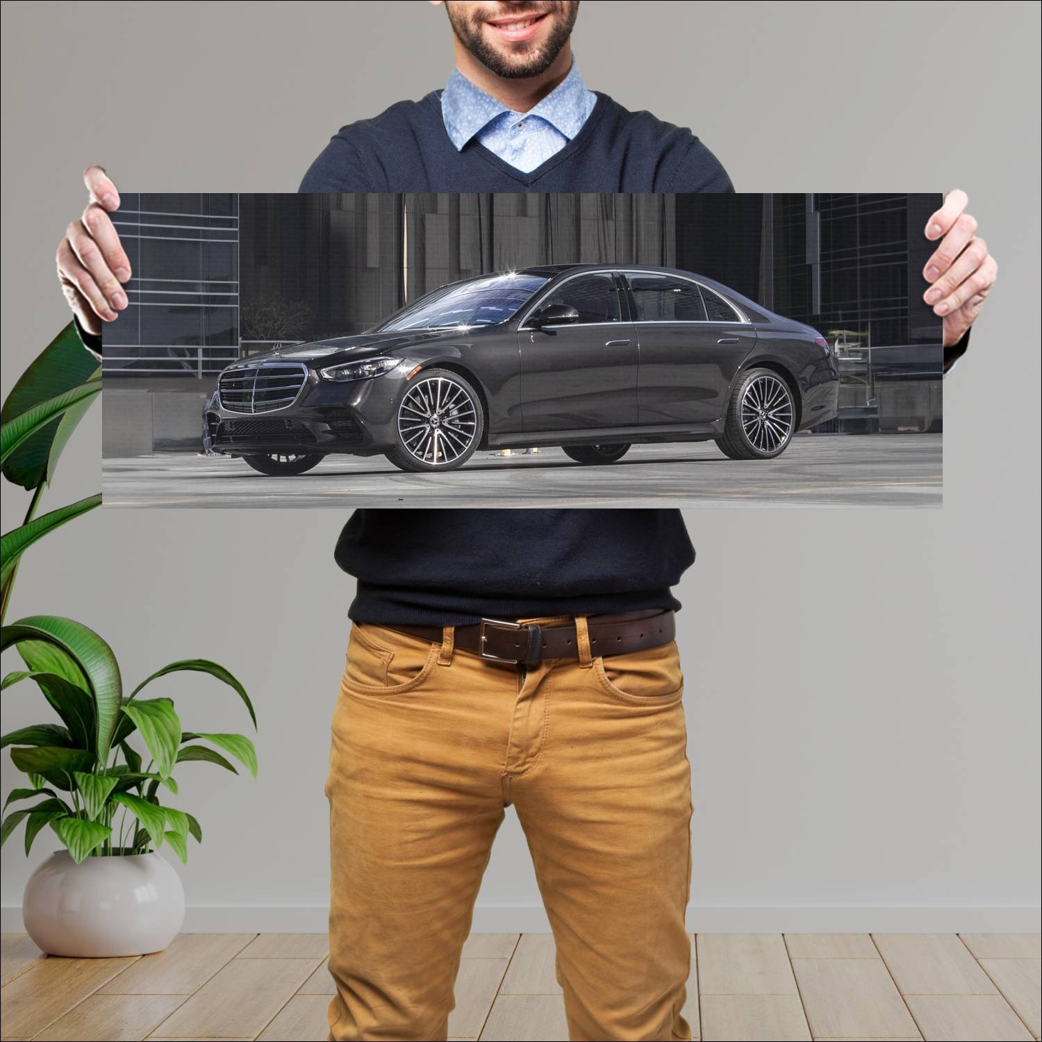 Cuadro grande 30x80cm 2021 mercedes benz s class a 551 Mercedes Benz