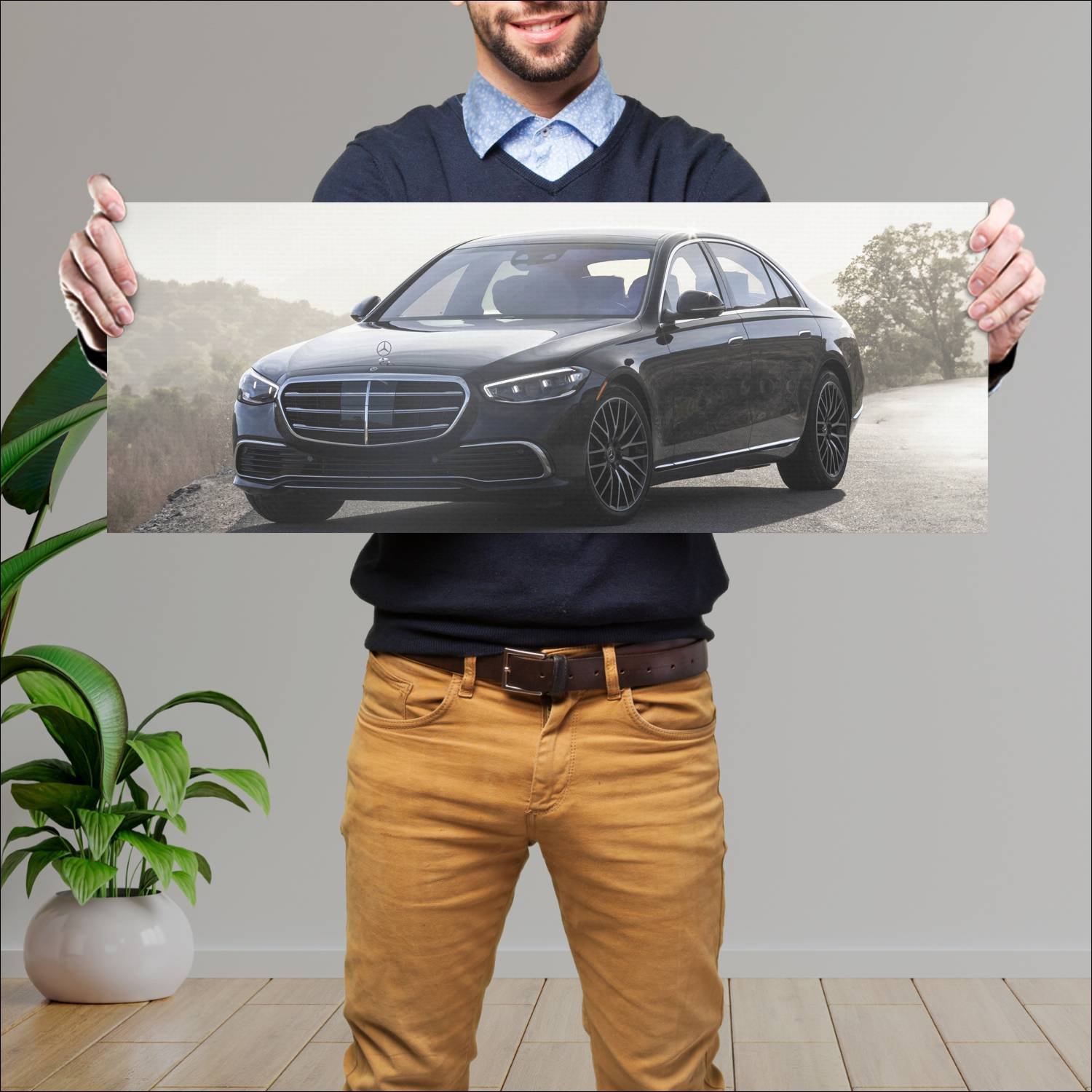 Cuadro grande 30x80cm 2021 mercedes benz s class l 554 Mercedes Benz