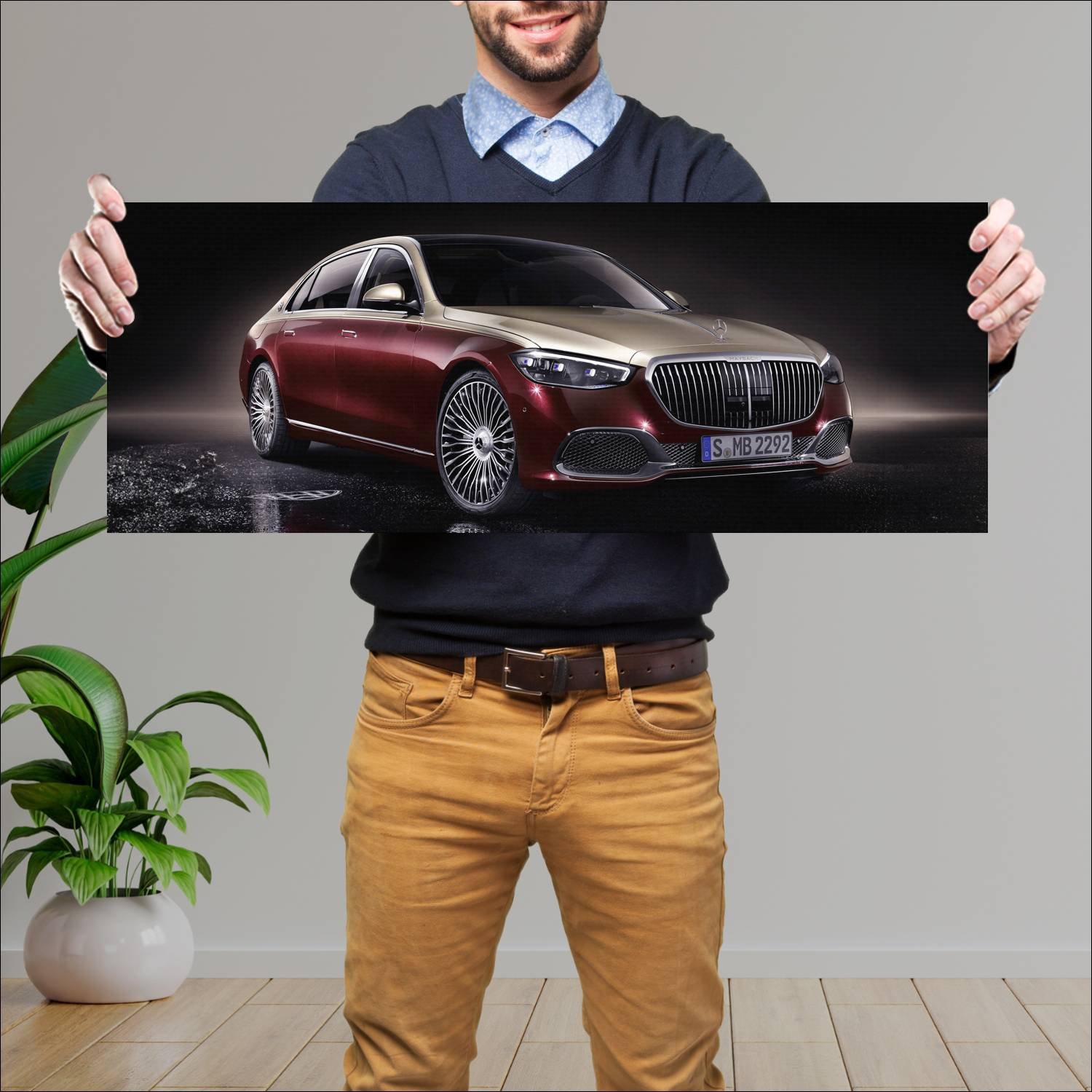 Cuadro grande 30x80cm 2021 mercedes maybach s clas 558 Mercedes Benz
