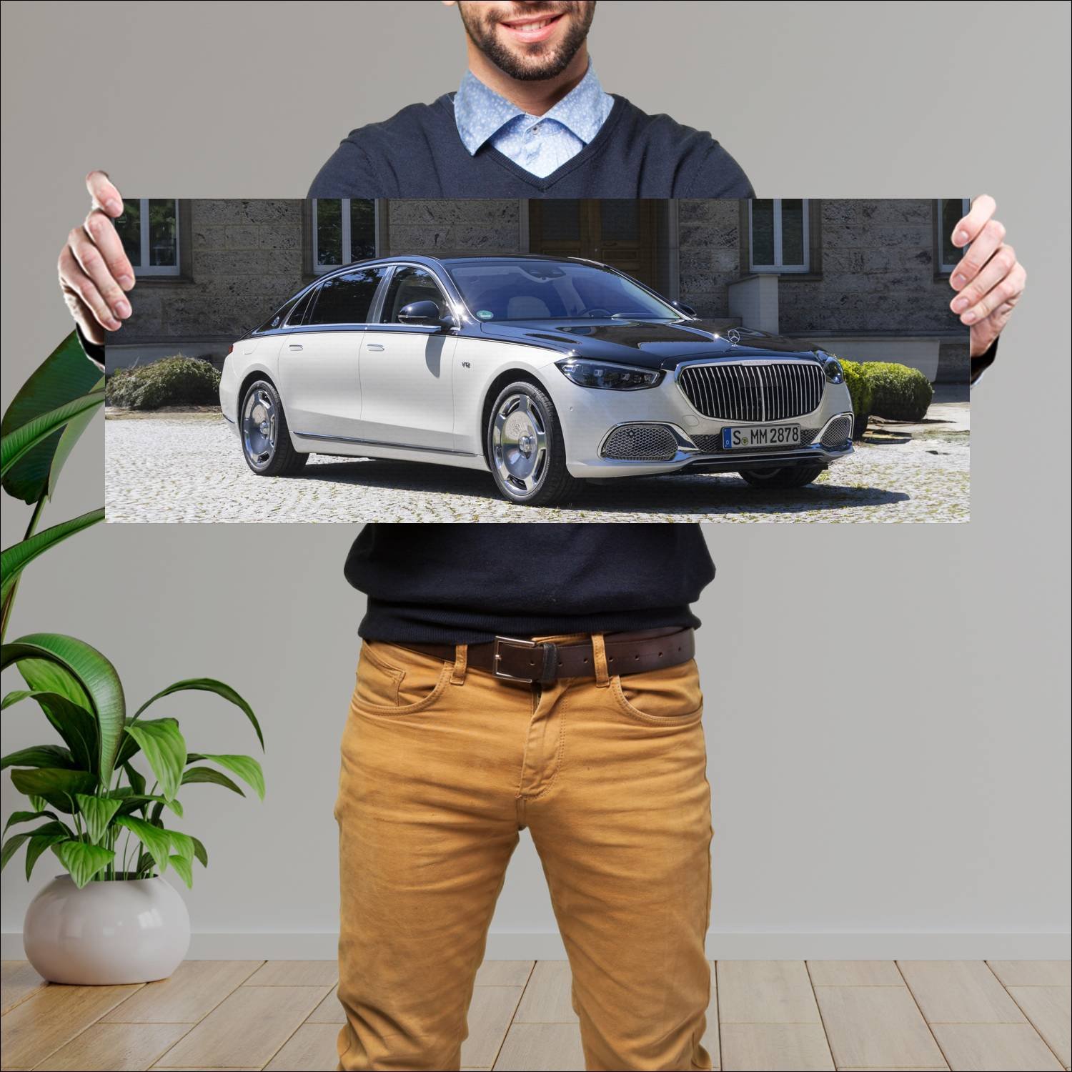 Cuadro grande 30x80cm 2021 mercedes maybach s clas 559 Mercedes Benz