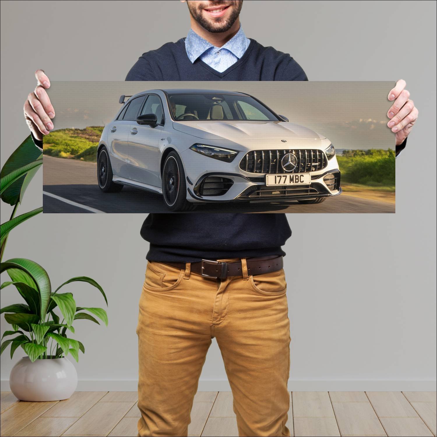 Cuadro grande 30x80cm 2023 mercedes amg a 45 s aer 683 Mercedes Benz