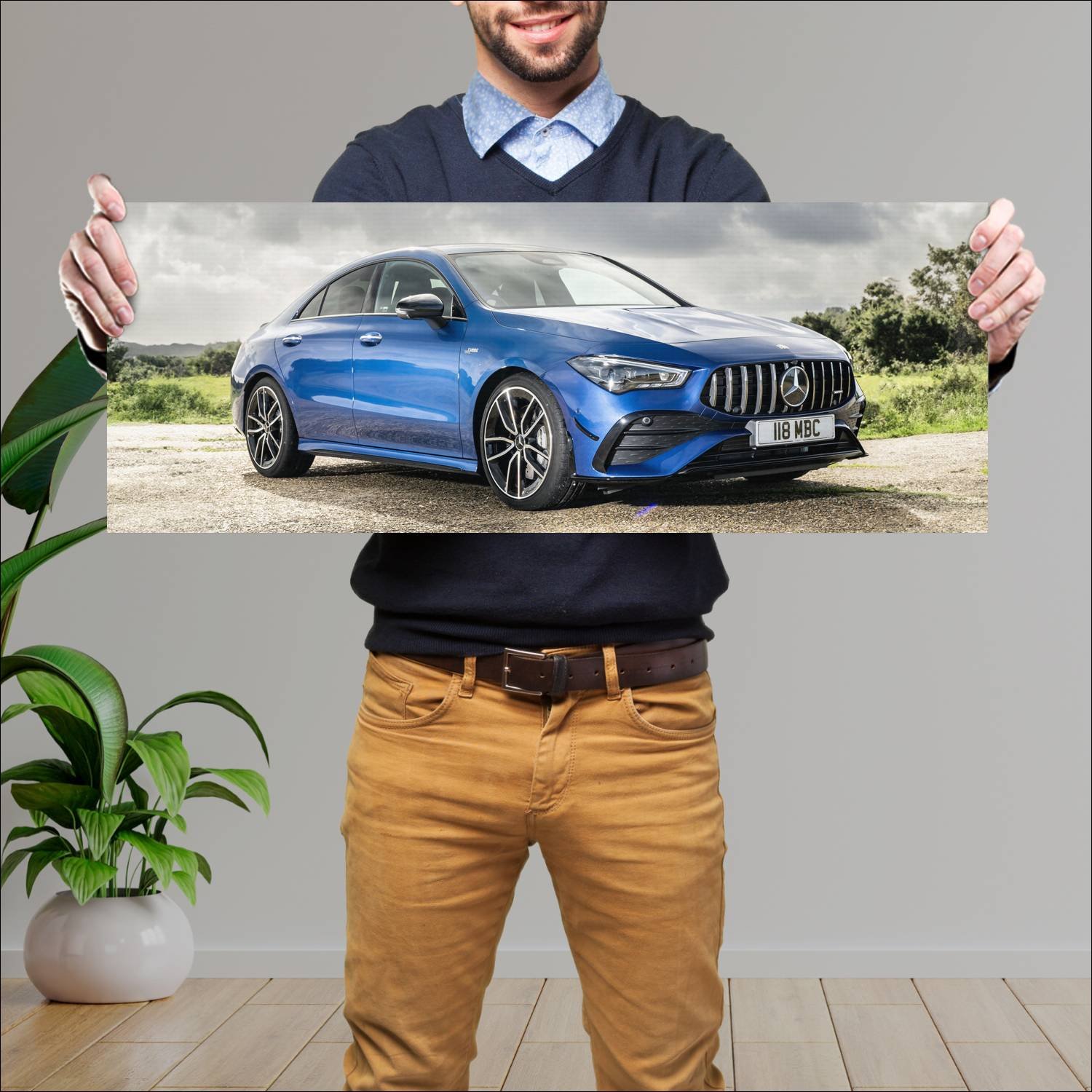 Cuadro grande 30x80cm 2023 mercedes amg cla 35 aer 690 Mercedes Benz