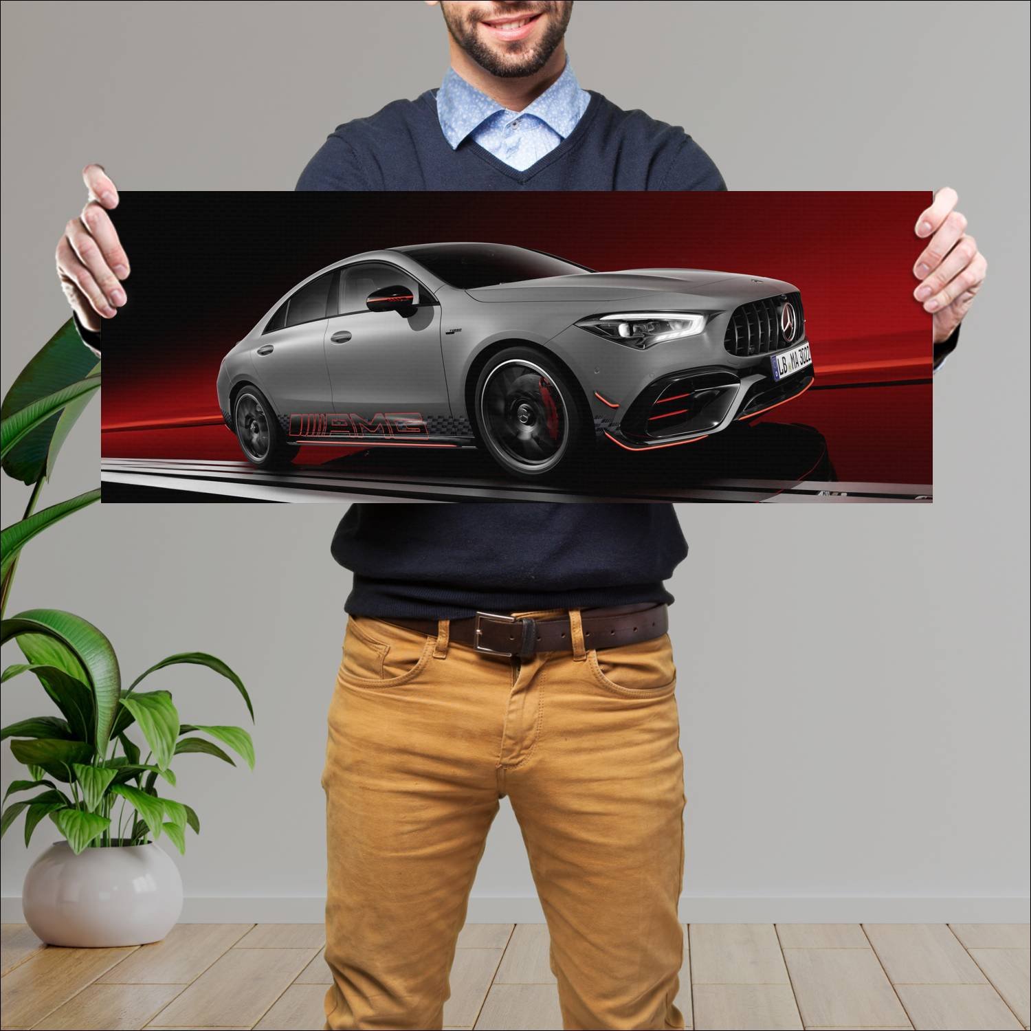 Cuadro grande 30x80cm 2023 mercedes amg cla 45 117 691 Mercedes Benz