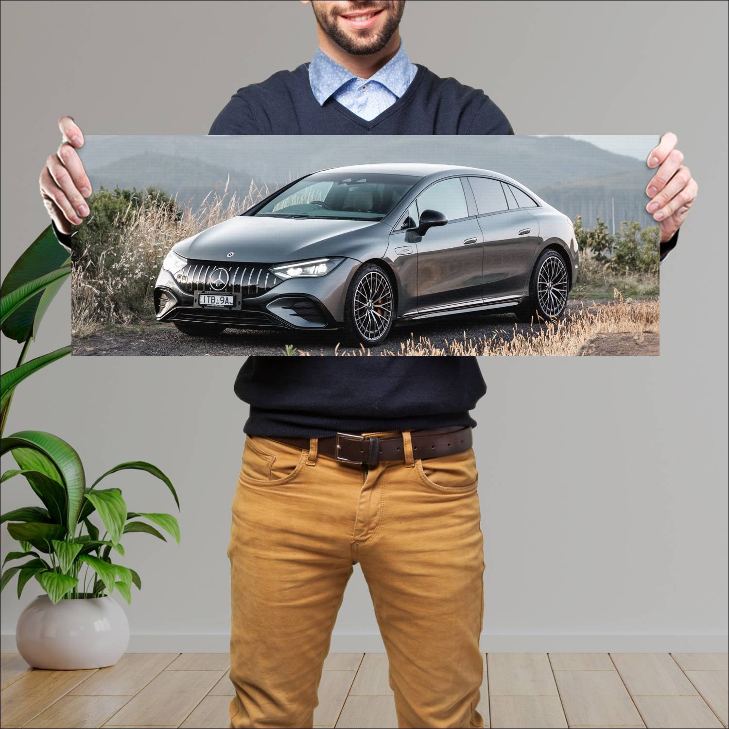 Cuadro grande 30x80cm 2023 mercedes amg eqe 53 au 692 Mercedes Benz