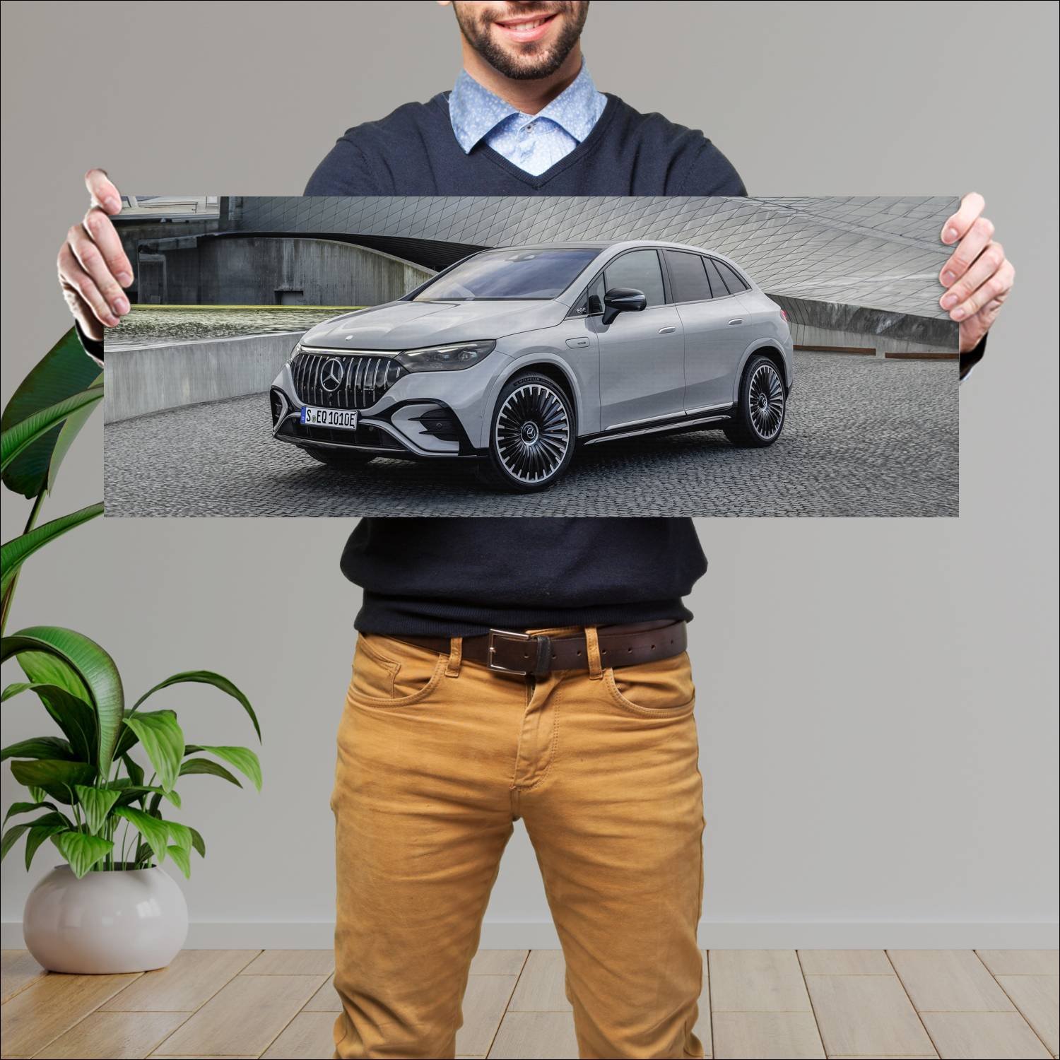 Cuadro grande 30x80cm 2023 mercedes amg eqe 53 suv 693 Mercedes Benz