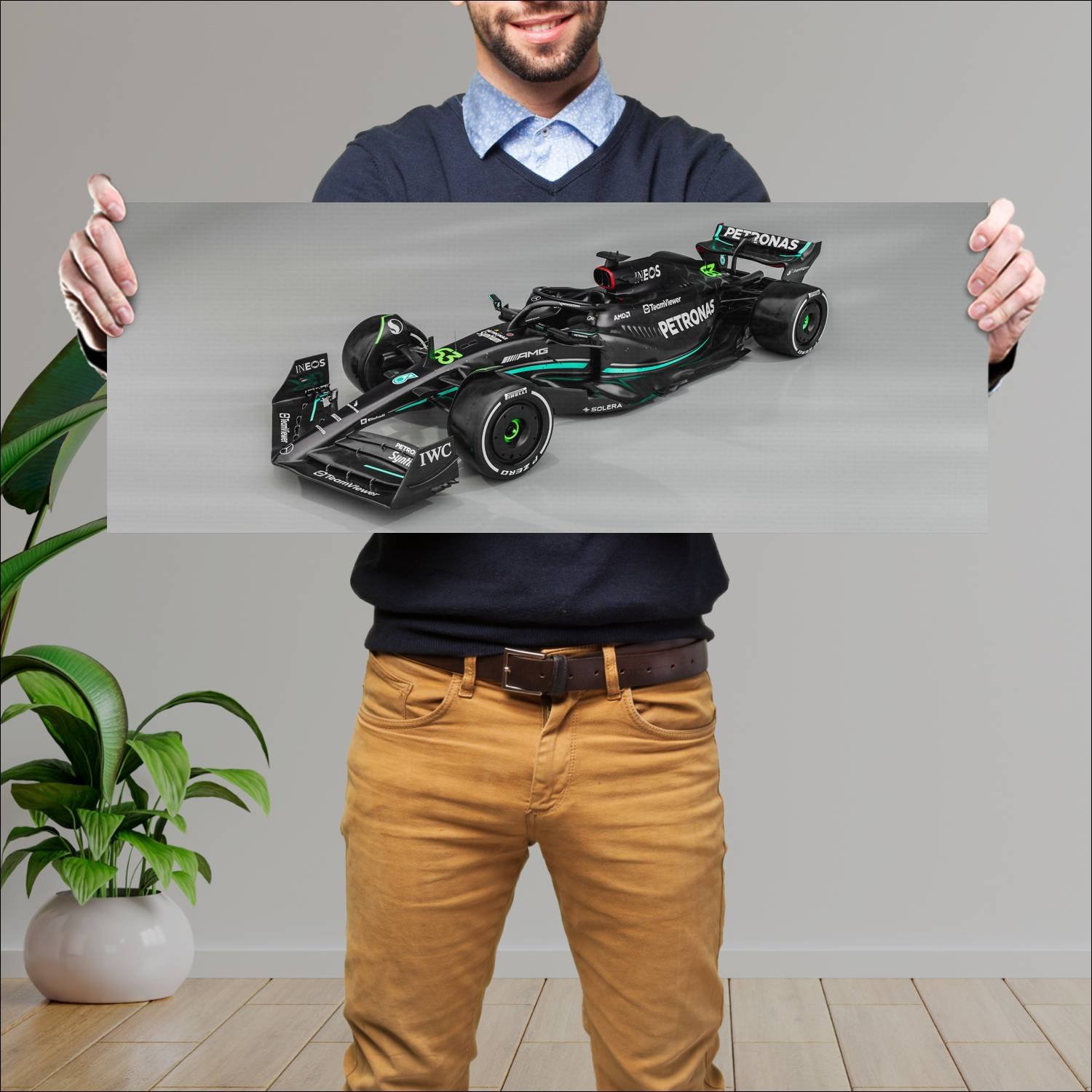 Cuadro grande 30x80cm 2023 mercedes amg f1 w14 e p 696 Mercedes Benz