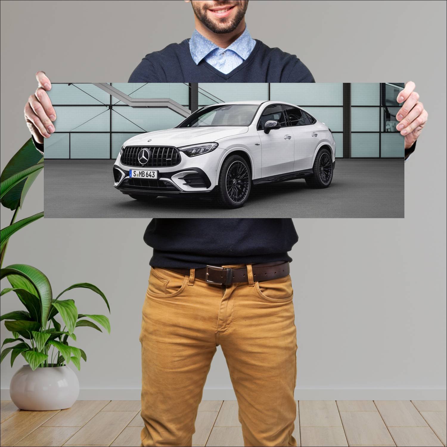 Cuadro grande 30x80cm 2023 mercedes amg glc 43 cou 703 Mercedes Benz