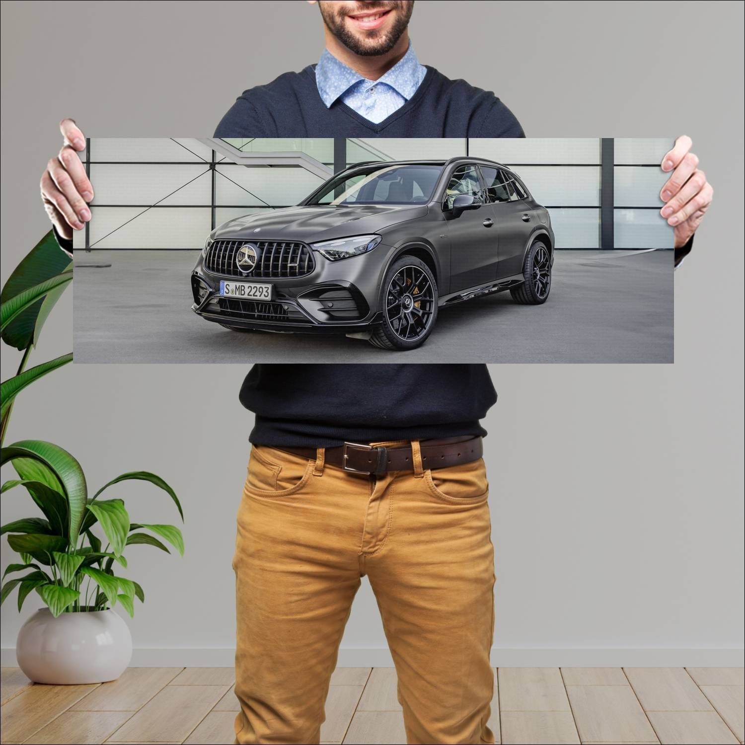 Cuadro grande 30x80cm 2023 mercedes amg glc 63 s e 705 Mercedes Benz