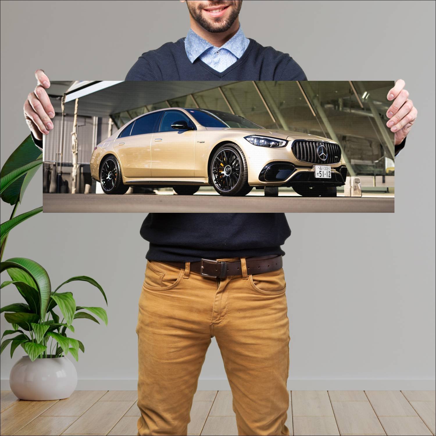 Cuadro grande 30x80cm 2023 mercedes amg s 63 e per 718 Mercedes Benz