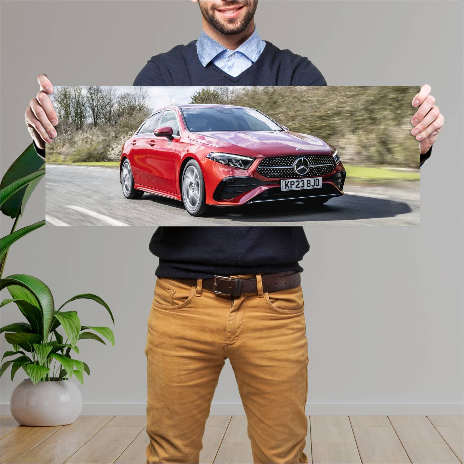 Cuadro grande 30x80cm 2023 mercedes benz a class s 724 Mercedes Benz
