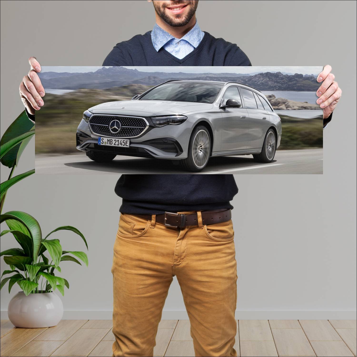 Cuadro grande 30x80cm 2023 mercedes benz e class e 740 Mercedes Benz