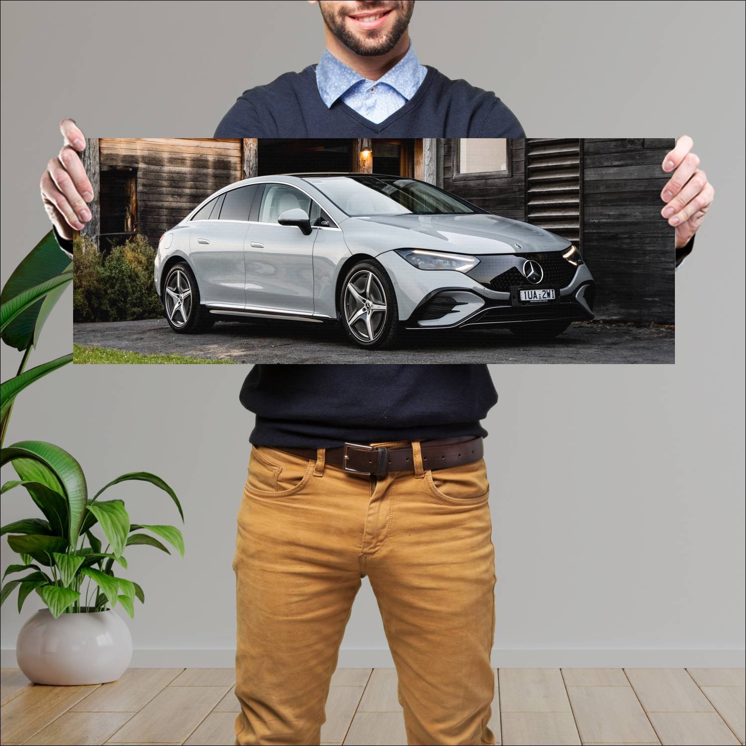 Cuadro grande 30x80cm 2023 mercedes benz eqe amg l 744 Mercedes Benz