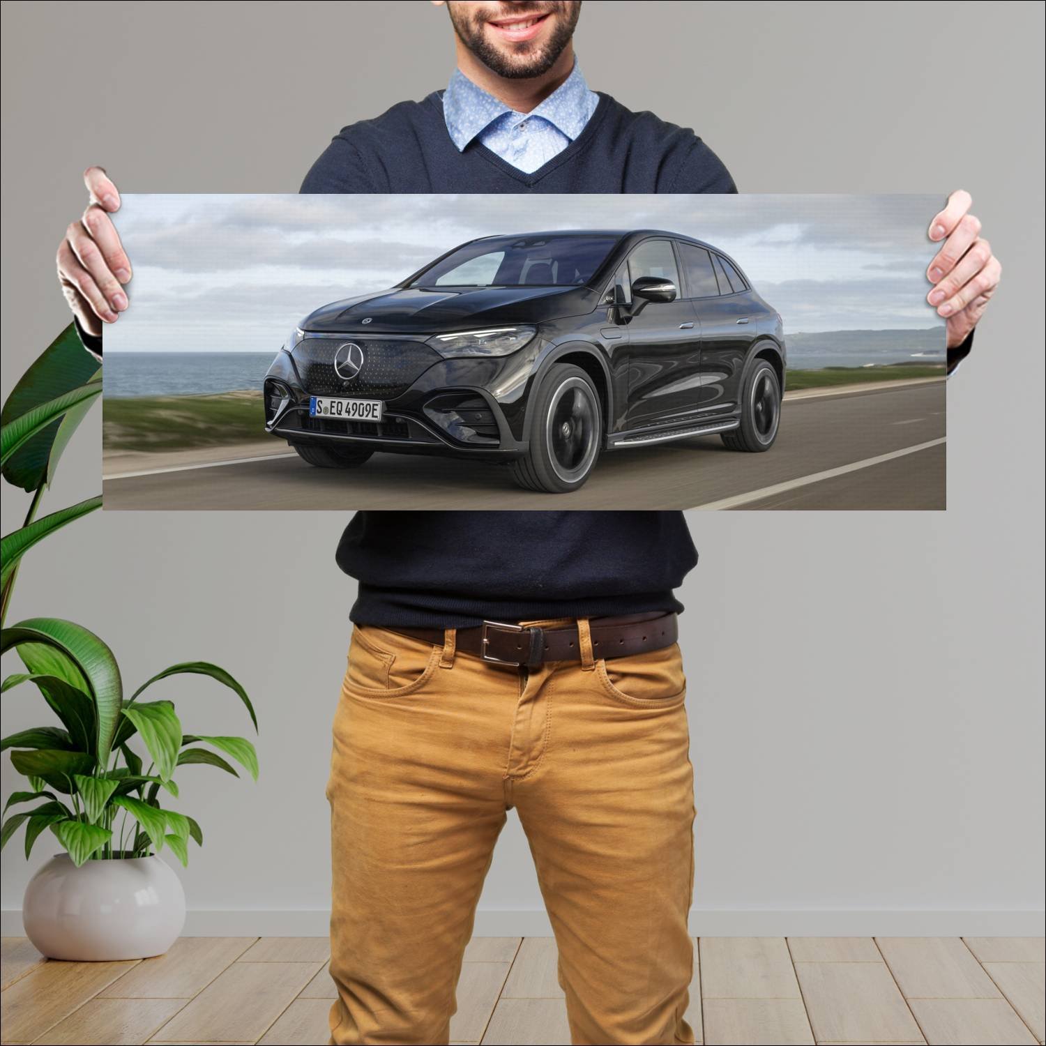 Cuadro grande 30x80cm 2023 mercedes benz eqe suv a 747 Mercedes Benz