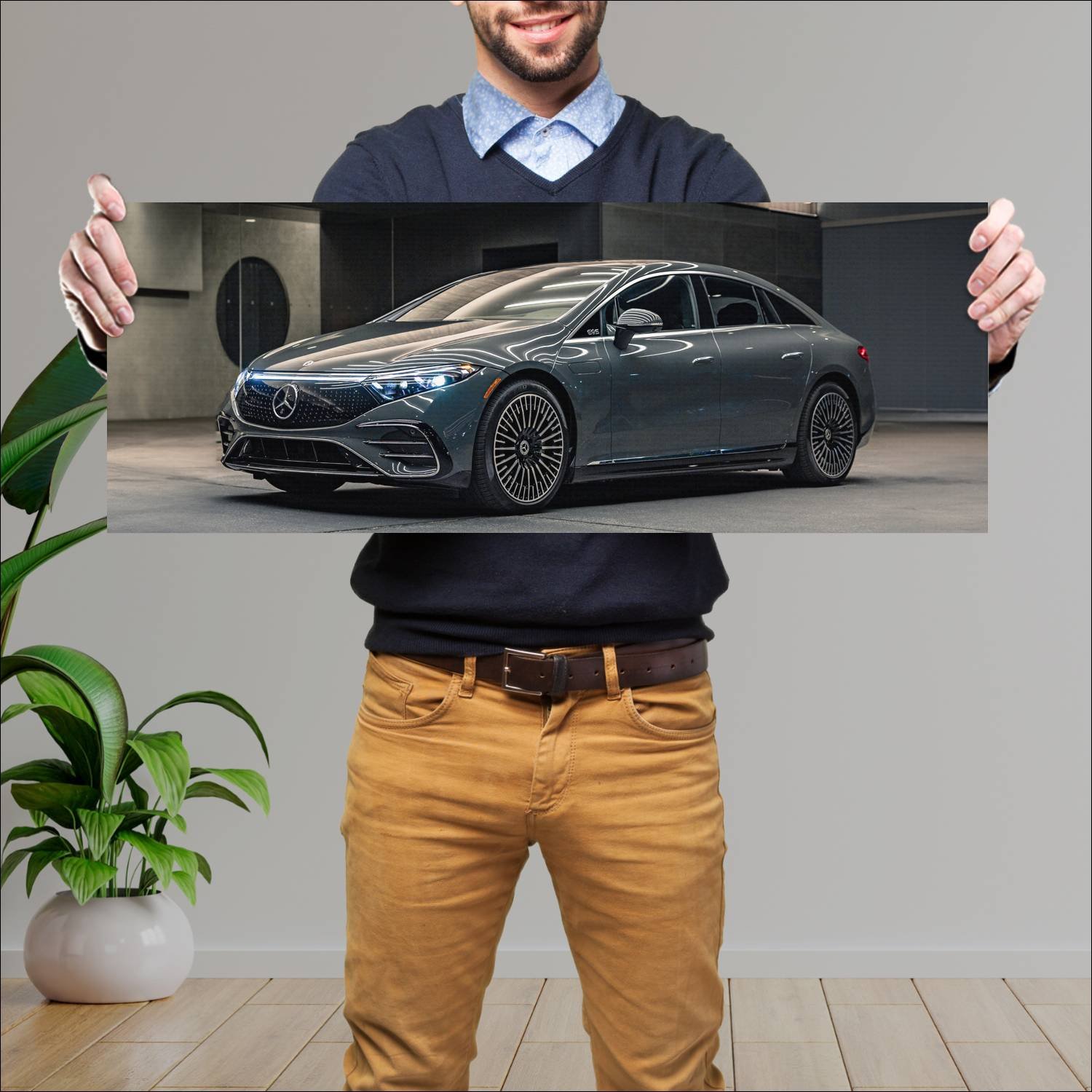 Cuadro grande 30x80cm 2023 mercedes benz eqs signa 751 Mercedes Benz