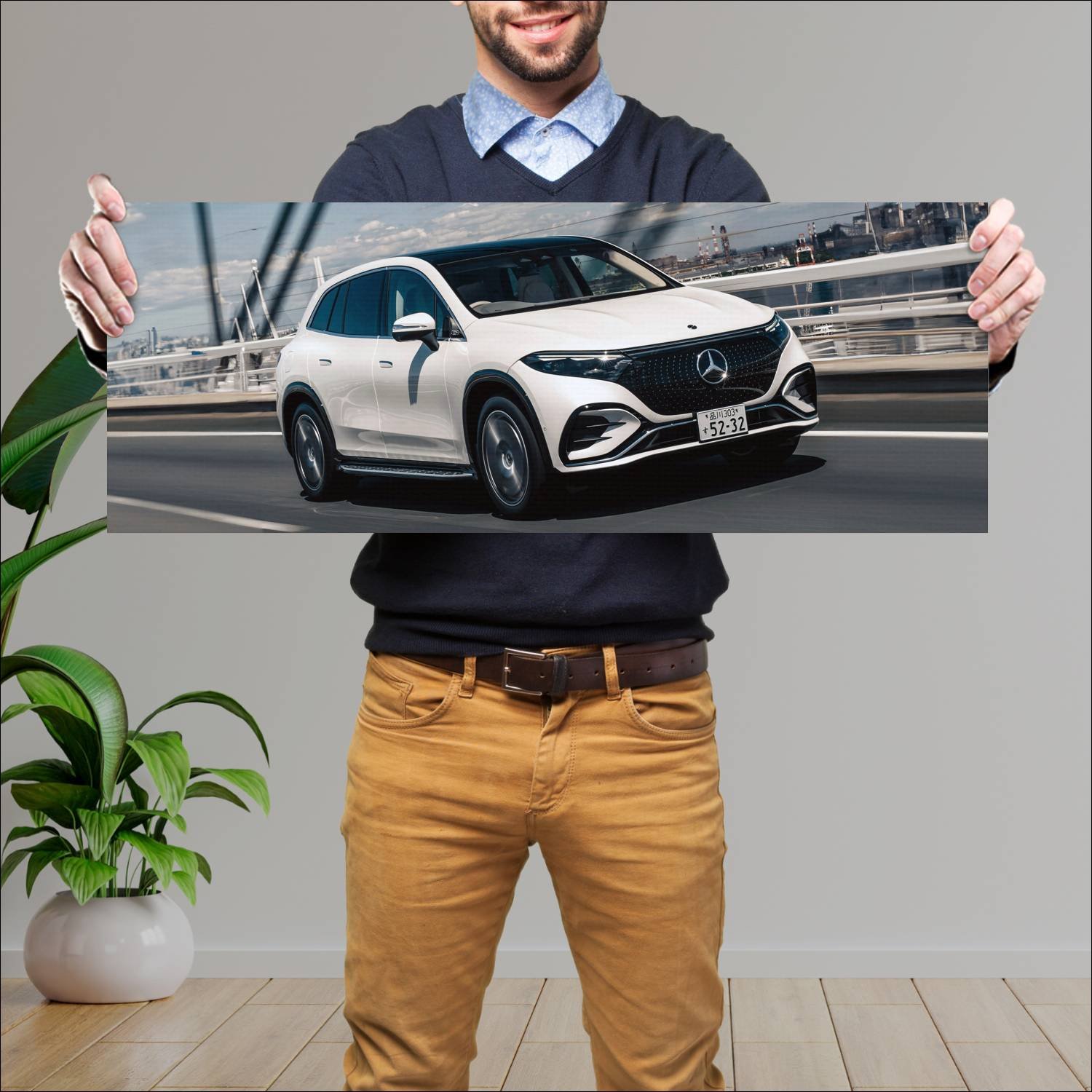 Cuadro grande 30x80cm 2023 mercedes benz eqs suv a 752 Mercedes Benz