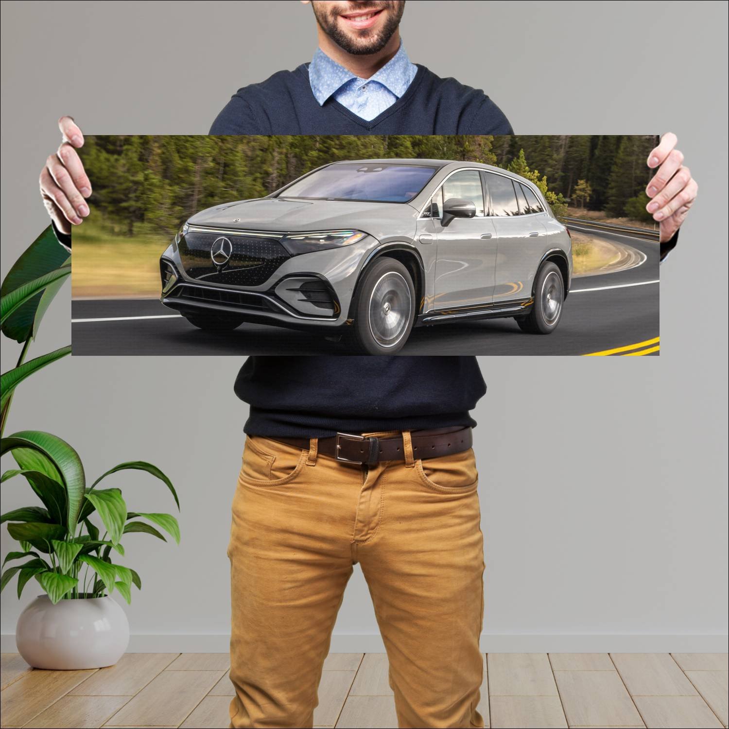 Cuadro grande 30x80cm 2023 mercedes benz eqs suv a 754 Mercedes Benz