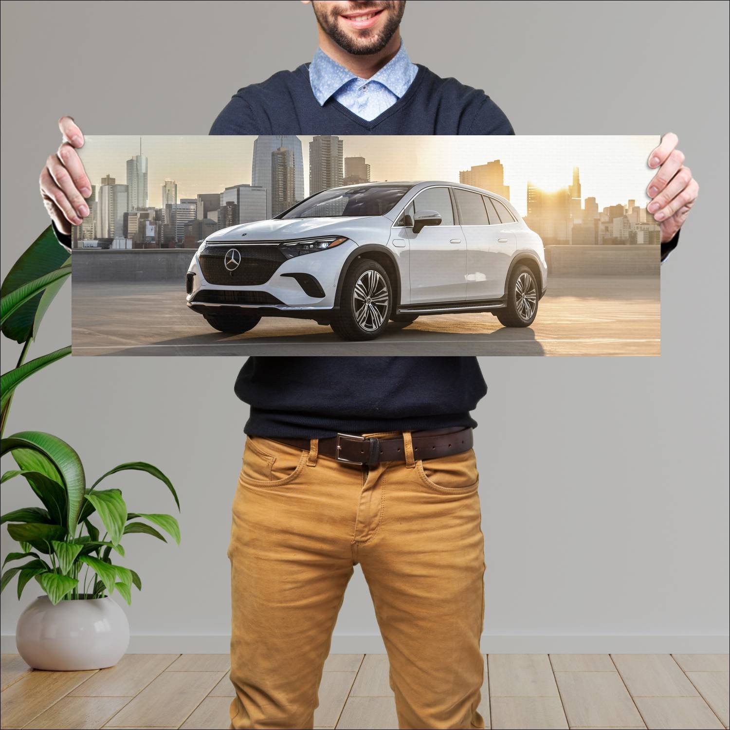 Cuadro grande 30x80cm 2023 mercedes benz eqs suv e 755 Mercedes Benz