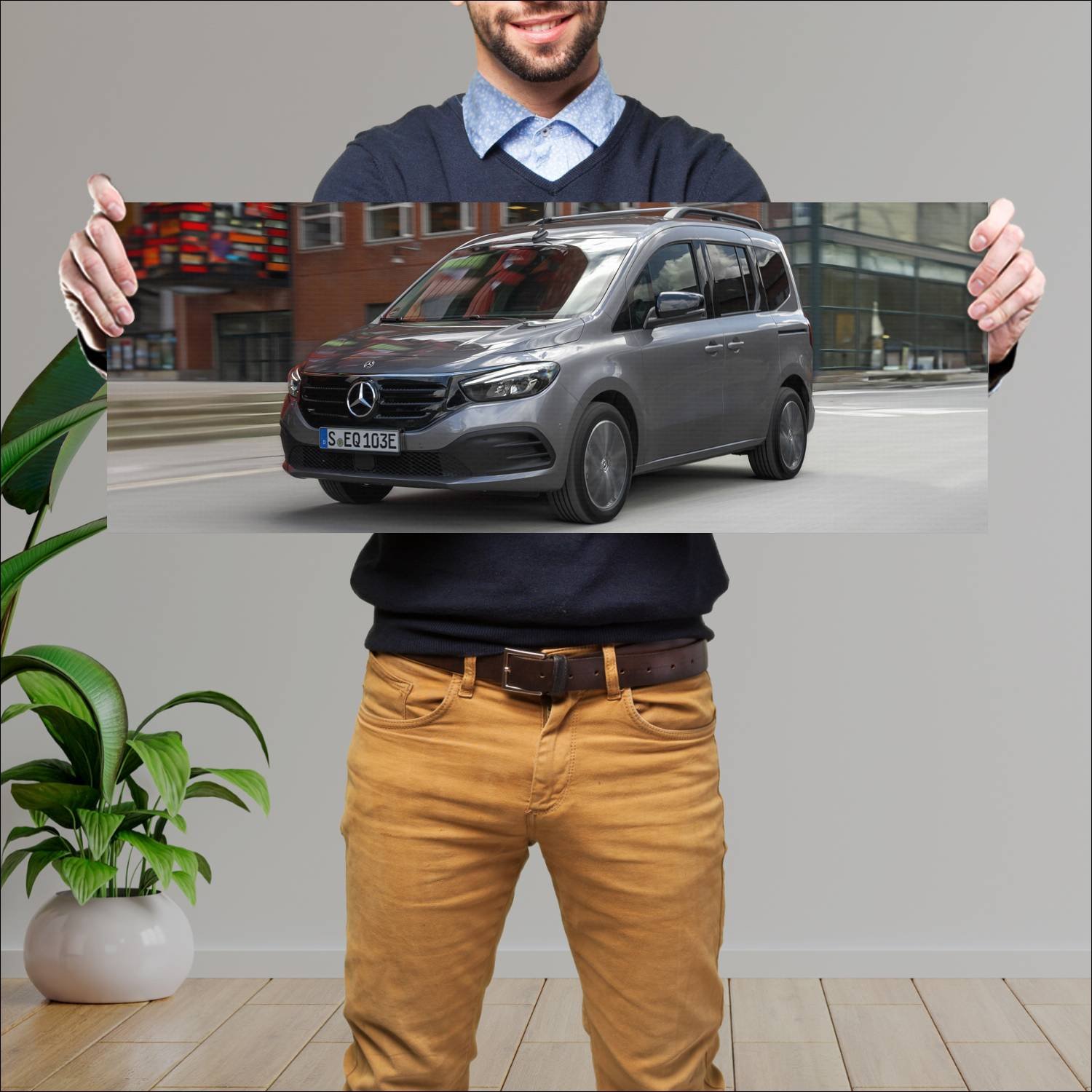 Cuadro grande 30x80cm 2023 mercedes benz eqt auto 756 Mercedes Benz
