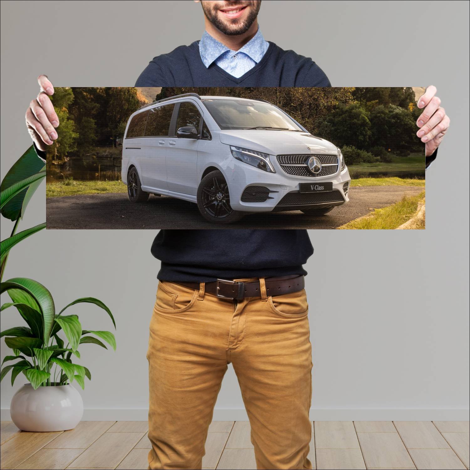 Cuadro grande 30x80cm 2023 mercedes benz v class s 777 Mercedes Benz