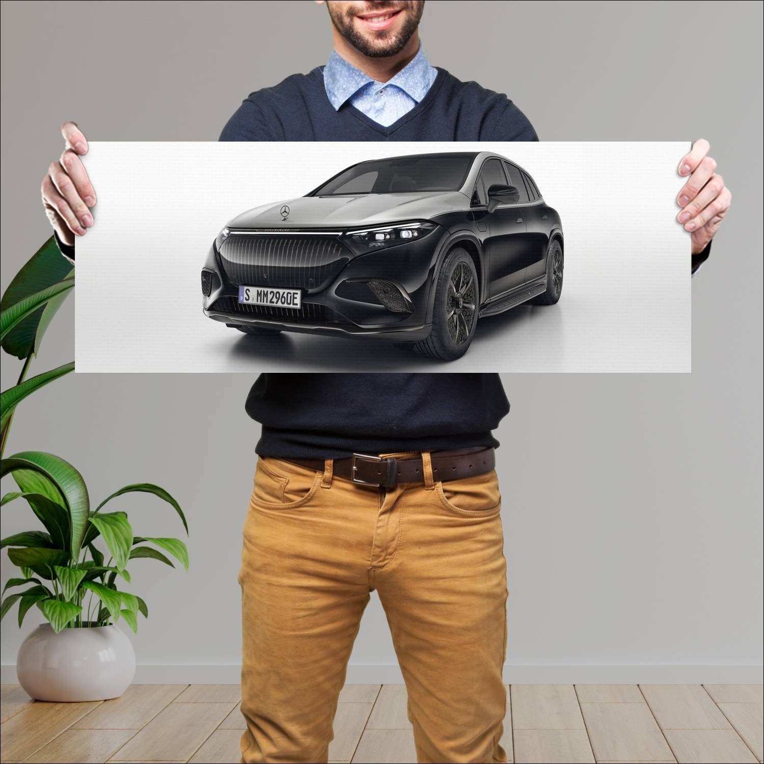 Cuadro grande 30x80cm 2023 mercedes maybach eqs su 781 Mercedes Benz