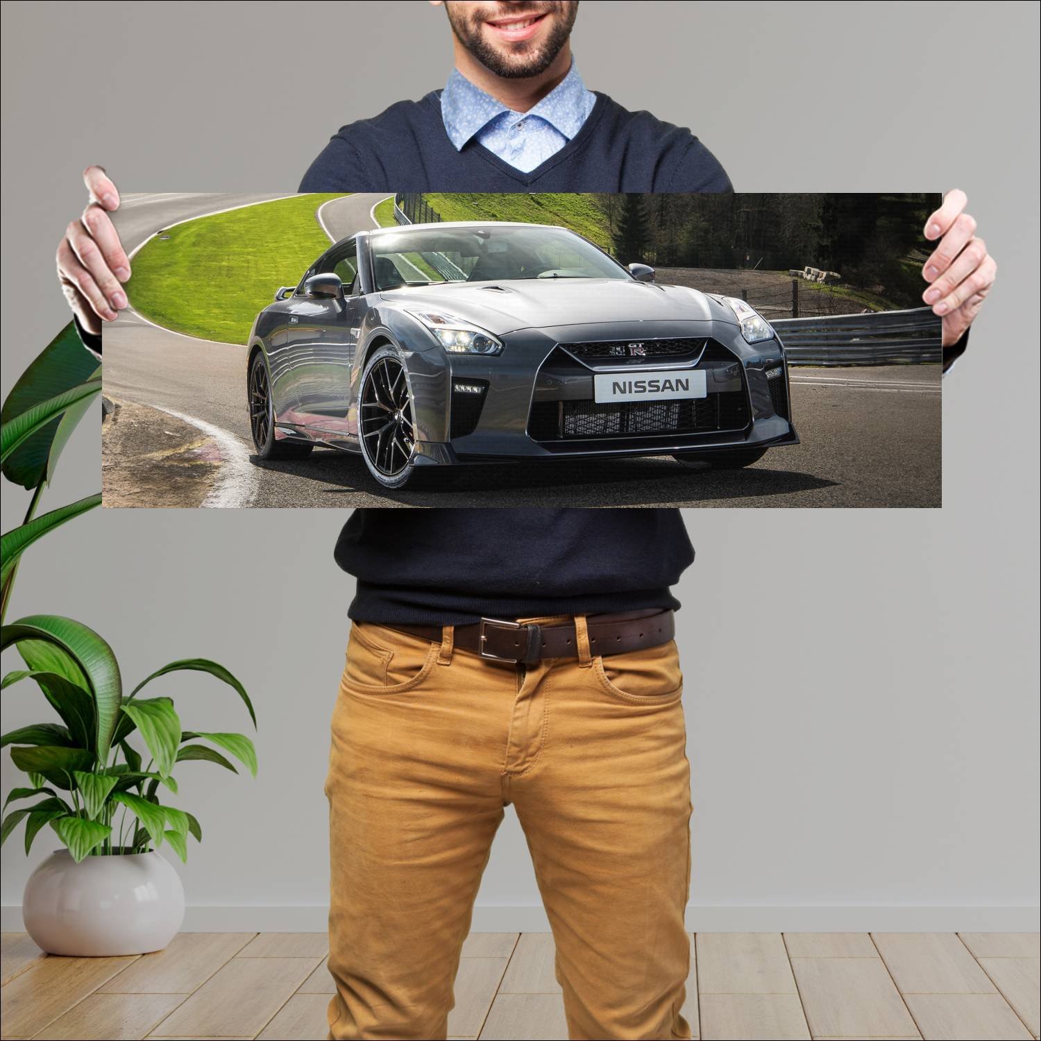 Cuadro grande 30x80cm 2016 nissan gt r auto 124 Nissan