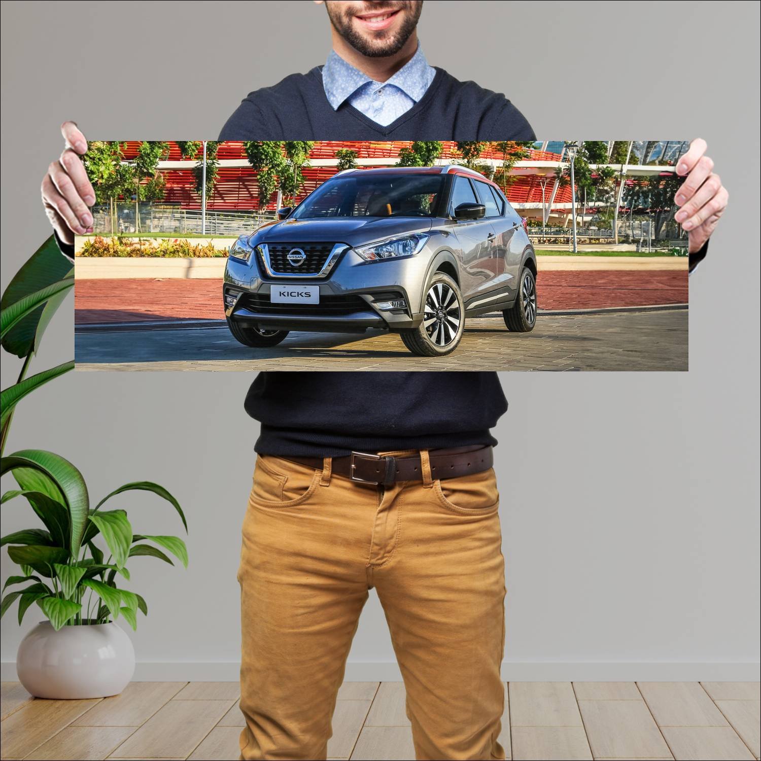 Cuadro grande 30x80cm 2016 nissan kicks auto 127 Nissan