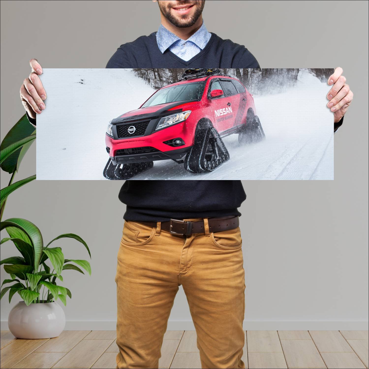 Cuadro grande 30x80cm 2016 nissan pathfinder winte 134 Nissan